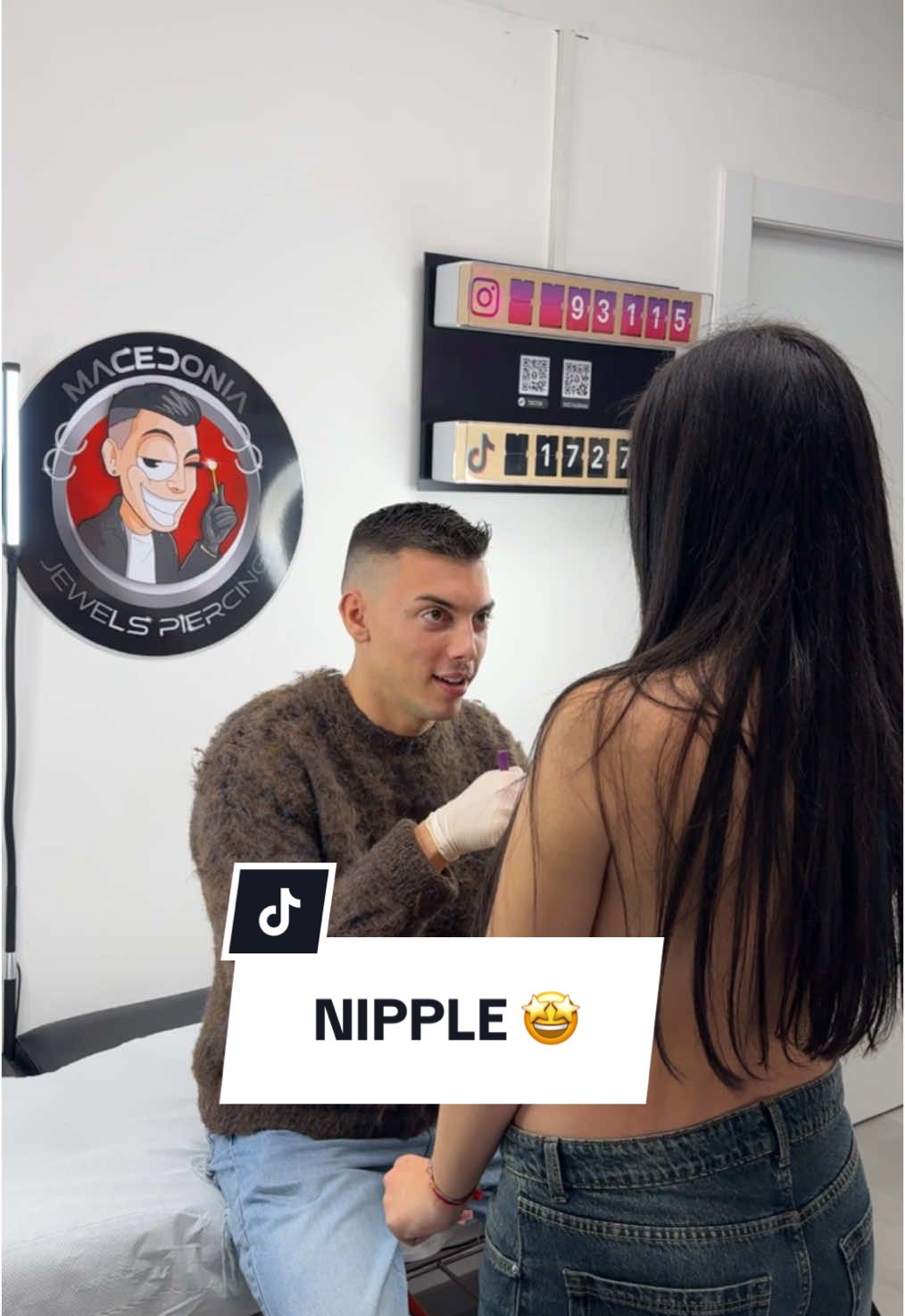 NIPPLE 🤩 - 🎥:@Kube Agency | Content Creation  #macedoniapiercing #piercinglovers #piercing #piercingstudio 