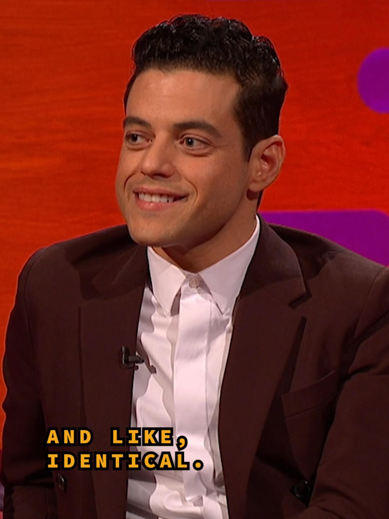 #RamiMalek pulled the ultimate twin swap 🥸 #grahamnorton #thegrahamnortonshow