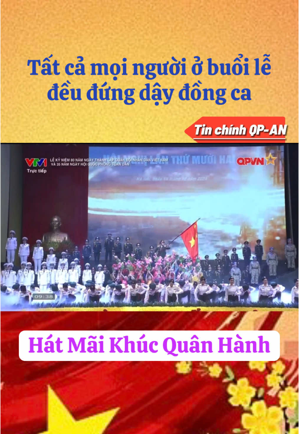 “Hát Mãi Khúc Quân Hành” vang lên mạnh mẽ, hùng hồn đồng thanh tại Lễ kỷ niệm 80 năm Ngày thành lập Quân đội nhân dân Việt Nam và 35 năm Ngày hội Quốc phòng toàn dân. #xuhuong #xuhuongtiktok #hatmaikhucquanhanh #amnhac #bodoi #bodoicuho #qdndvn 