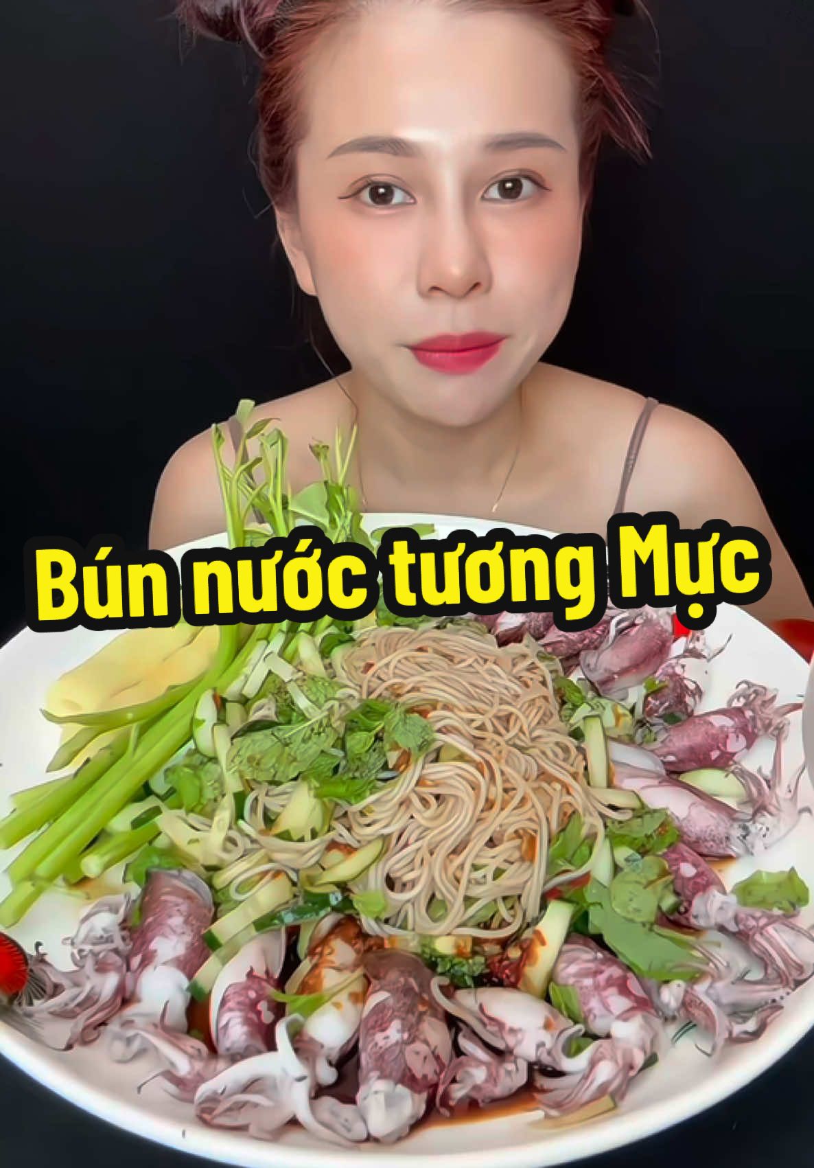 bún nước tương mực  #mukbang #ancungtiktok #ypfッ #xh #viral 