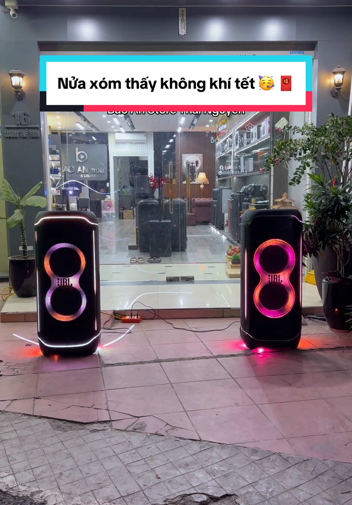 Nửa xóm thấy không khí tết 🥳 🧧 #loa #jbl #parrybox #ultimate #loabluetooth #loanghenhac #jblthainguyen 