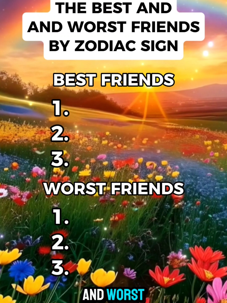 Best and Worst Friends by Zodiac Sign #zodiacsigns #horoscope #starsigns #astrology #fypシ゚ 