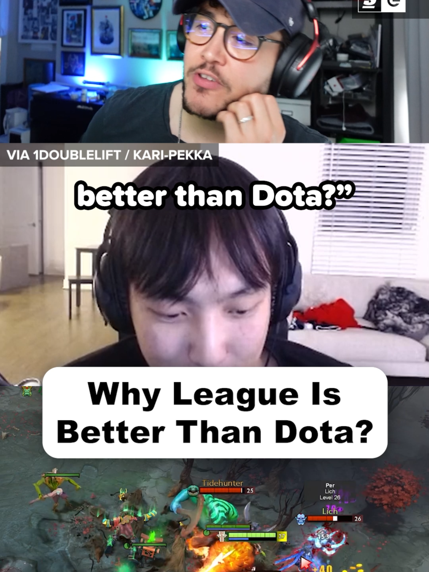 Okay, Is League Better Than Dota? #leagueoflegends #League #Dota2 #doublelift #esports #gaming