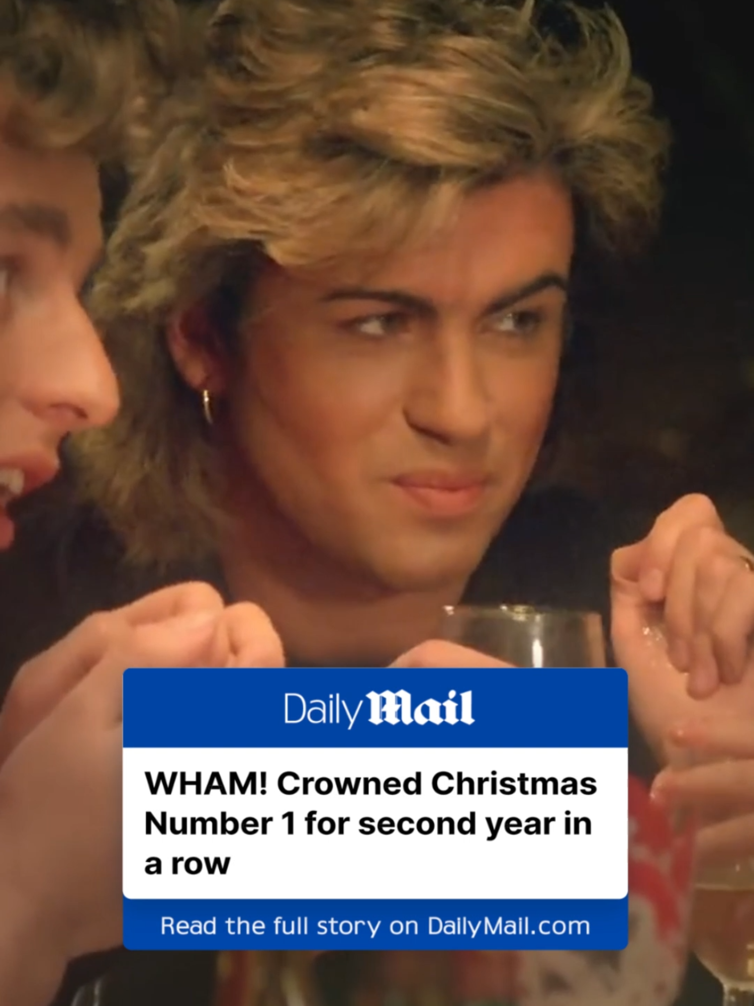 WHAM!'s Last Christmas has been crowned UK Christmas Number for a second year running, making Offical Chart History. The iconic festive hit, which was first released in 1984 and celebrates it's 40th anniversary this year, has now become the first song ever to cling the clinch two consecutive Christmas Number 1 victories. Now enshrined as the UK's favourite Christmas song, Last Christmas held off fierce competition from Gracie Abrams and Mariah Carey, as well as an attempt by Tom Grennan. Tom who admitted he got 'carried away' with his hopes of landing the festive top spot, and even had a tattoo in is commitment to the cause, reached number four with his release It Can't Be Christmas. Read the full story on DailyMail.com #christmas #wham #georgemichael #officialcharts #christmasnumber1 #tomgrennan