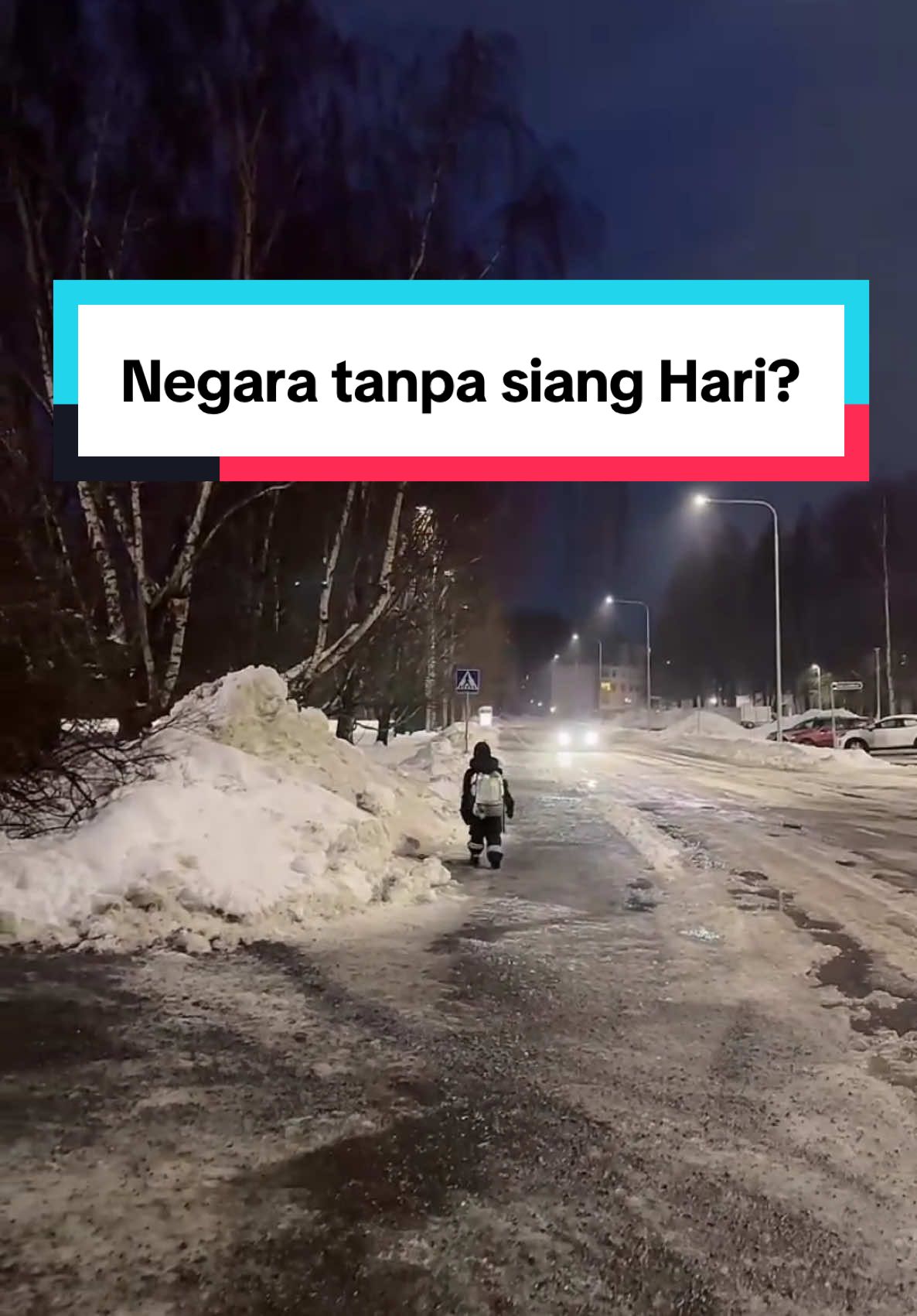 Negara tanpa siang hari? Baca dulu sebelum komen Kehidupan di negara tanpa siang hari Finlandia (Ada daerah yg matahari tidak terbit sama sekali & Suhu minus bahkan -30°C) 1. Kegiatan sehari-hari baik sekolah kerja & kegiatan lain tetap seperti biasa, berdasarkan jam bukan kondisi matahari, berangkat dan pulang dalam keadaan gelap sudah biasa. Toko-toko buka seperti jam buka di Indonesia. 2. Walaupun badai salju, kegiatan tetep seperti biasa. Selama hampir 10thn di sini, blm prnh ada kegiatan diliburkan krn badai salju. 3. Rumah & bangunan di Finlandia dirancang untuk suhu dingin termasuk jendela dobel, penghangat ruangan dll (sering aku share di live) 4. Rumah di Finlandia dilengkapi dengan air hangat, yang bisa diminum dari kran langsung baik musim panas ataupun musim dingin. 5. Mobil dan kendaraan dijalan memakai ban winter yg dirancang untuk jalanan licin sehingga gak bakal tergelincir saat dikendarai (ada di vt lain ttg ban winter). Mobil juga memiliki sistem penghangat/AC, penghangat untuk tempat duduk & jg untuk jendela kacanya. BBM dalam mobil tidak membeku. Termasuk cairan pembersih kaca untuk dipakai saat suhu2 tertentu agar tidak membeku. 6. Naik sepeda saat musim dingin tetap lanjut, namun harus memakai ban winter juga & lampu depan juga lampu belakang warna merah, memakai reflektor juga untuk menghindari tabrakan krn gelap. 7. Salju yg turun di sepanjang jalan akan dibersihkan oleh petugas dengan traktor khusus, termasuk bagian trotoar & beberapa jalan setapak. Untuk pekalan kaki dan pesepedah biasanya juga ditaburi kerikil agar tidak licin 8. Durasi kebutuhan tidur saat musim dingin dan musim panas at least 7jam/hari, jadi saat gelap bukan berarti kita harus tidur mulu.  9. Lampu khusus bisa dipakai saat musim dingin dinyalakan saat matahari terbit untuk membuat badan kita ”bangun” (ada di VT lain). 10. Minum vitamin D untuk memenuhi kebutuhan tubuh karena durasi siang pendek cuma dapat sinar matahari sebentar.  11. Udara saat musim dingin lebih kering, itulah kenapa kita butuh lotion pelembab untuk badan & bibir, termasuk untuk laki2 biasa memakai lipbalm juga. 12. Cuci baju biasa dijemur dalam rumah. Walaupun gak ada matahari, cucian yg diangin-anginkan dlm rumah akan kering sekitar 12jam krn udaranya yg kering 13. Jam sholat & puasa mengikuti arah matahari, jadi jadwalnya berubah setiap hari. Saat musim dingin maghrib jam 3sore, saat musim panas kadang jam 11 malam (Jadwal ada di VT lain). Namun ada yg mengikuti fatwa negara muslim terdekat (Turki misalnya) atau mengikuti jadwal Mekkah, jadi mengikuti jam, bukan arav matahari 14. Disebut negara tanpa siang karena ada daerah di bagian utara Finlandia (sekitaran Utsjoki), dima a matahari tidak terbit selama berminggu-minggu dari akhir November sampai Januari. Kalau di kota aku tinggal, saat puncak winter masih dapat sinar matahari sekitar 4jam. Buat beberapa orang, mungkin suasana seperti ini gak cocok & dijadikan bahan untuk bersyukur karena gak tinggal di negara dingin. Tapi buat banyak orang, ini adalah momen yg ditunggu saat 1. Anak-anak bermain salju, perisostan bikin snowman dll 2. Pecinta skating bisa skate di luar 3. Penggemar cross country skiing bisa menempuh puluhan km dg senang hati, yg suka downhill skiing nunggu2 salju buat seluncur bebas dr puncak 4. Yg suka mancing di danau beku 5. Berenang dalam kubangan danau es 6. Menyambut natal dg cantiknya salju 7. Dan lain-lain Adalagi yang pengen temen-temen tau tentang kehidupan saat musim dingin? #finlandia #chimyinfinland #fyp 