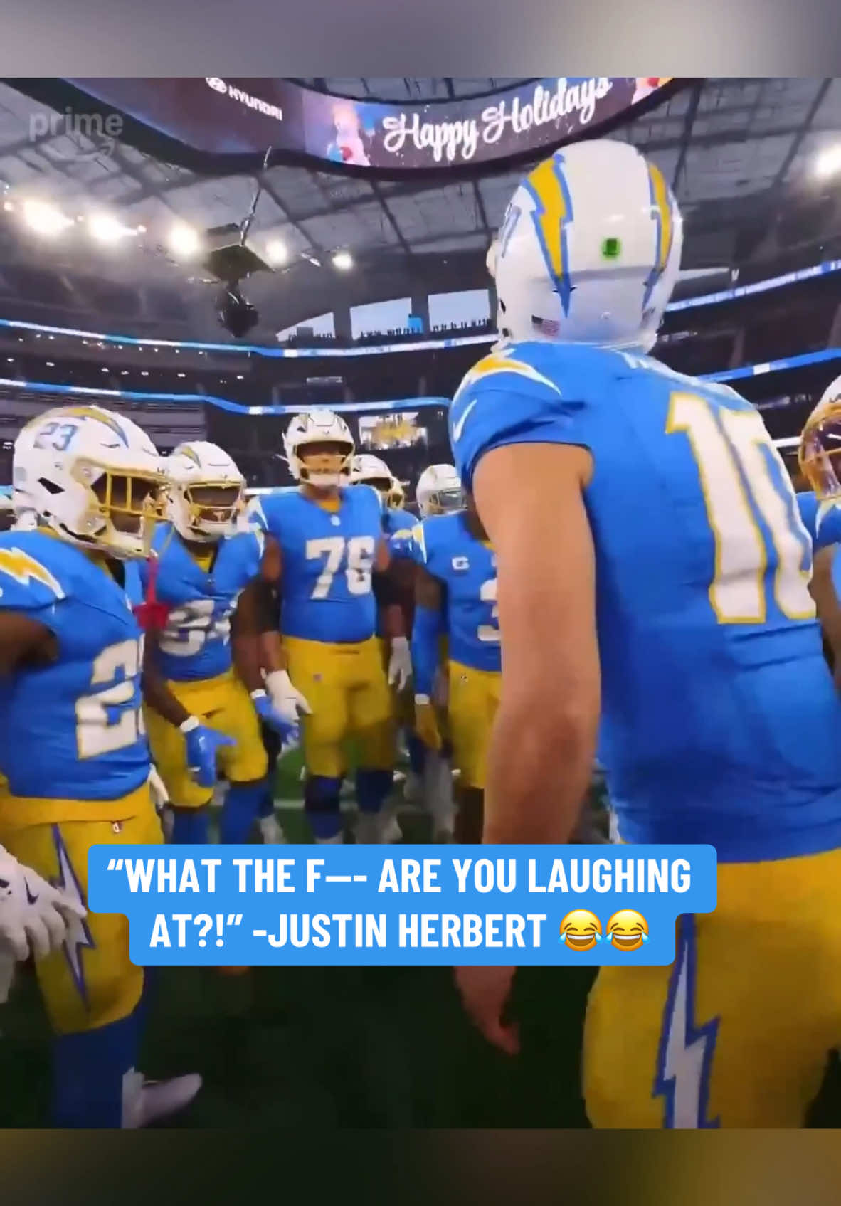 justin’s too funny 😂 #justinherbert #nfl #tnf #losangeleschargers @NFL on Prime Video 