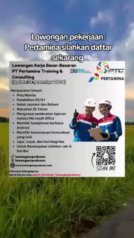 Lowongan Kerja PT Pertamina Desember 2024, Ada 2 Posisi Terbaru dan Bisa Dilamar Fresh Graduate #lowongankerjapertamina #lowongankerja #staf #loker #pertaminaindonesia #fyppppppppppppppppppppppp 
