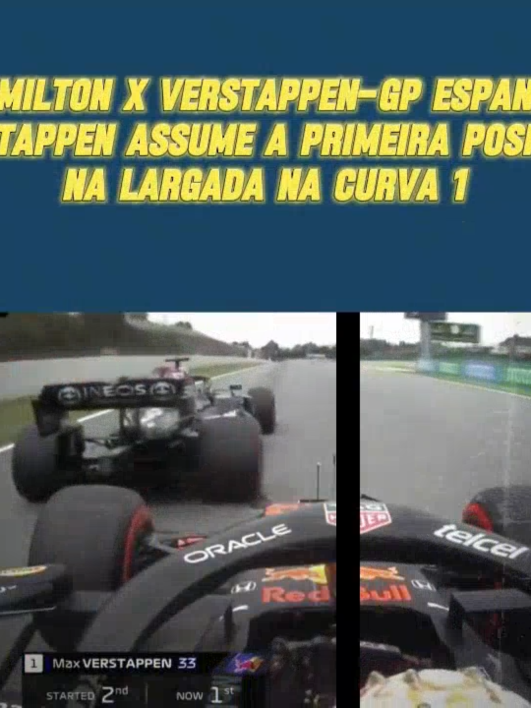 #HAMILTON X VERSTAPPEN-GP ESPANHA #VERSTAPPEN ASSUME A PRIMEIRA POSIÇÃO NA LARGADA NA CURVA 1. Mas apos uma extrategia de duas paradas, primeira na volta 29 e segunda na volta 43, faz o #Hamilton ter muito mais pneu no final, toma a posição e vence a corrida #formula1 #f12021 #gpespanha #Mercerdes #RedBullRacing #Ferrari