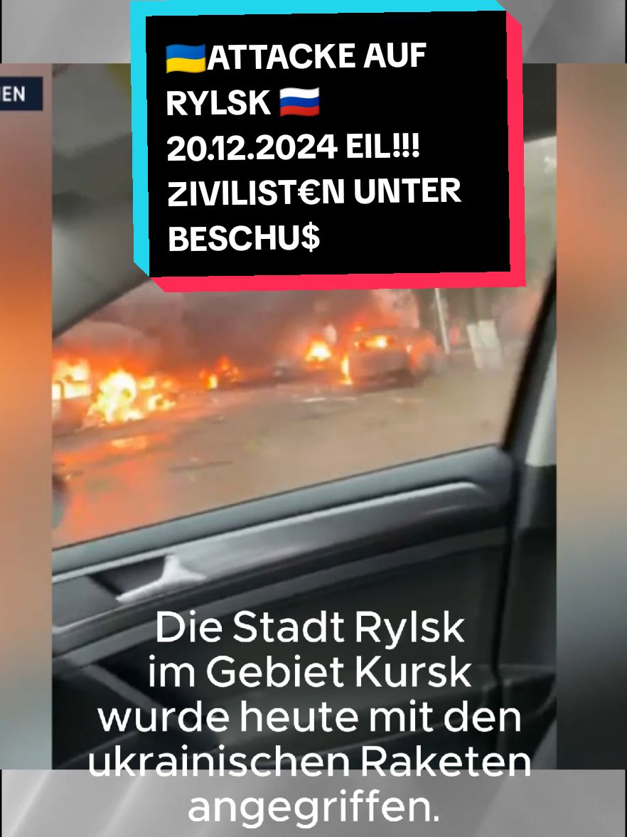 Die ukrainischen Streitkräfte haben noch einen Kriegsverbrechen verübt. Sie haben vermutlich mit den westlichen präzisen Raketen die Zivilbevölkerung in der Stadt Rylsk, die im Gebiet Kursk liegt, angegriffen. Die Zahl der Opfer ist noch unbekannt, aber die Aufnahmen zeigen viele Zerstörungen und Schäden #russland #kursk #rylsk #ukraine #kriegsverbrechen #rakete #atacms #zivilbevölkerung #fürdeineseite #viralvideos 