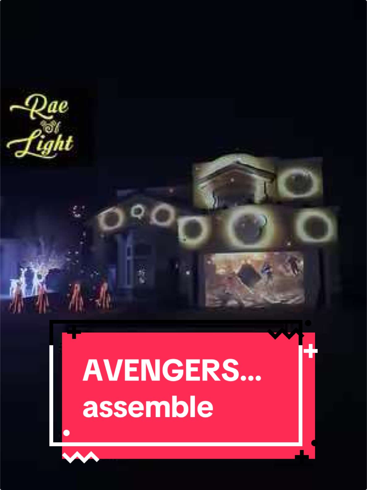 Avengers portion of our World of Color One Christmas Lught Show! Enjoy. #elpaso #raeoflightelpaso #avengers #fyp #fypシ #texas #christmaslights #disney 