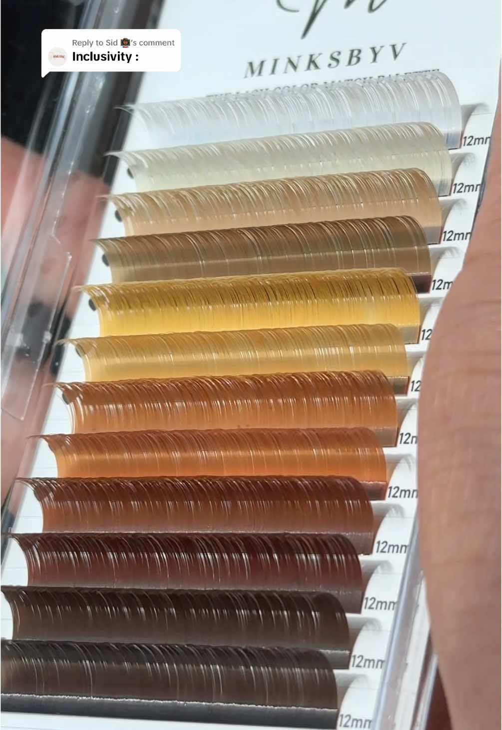 Replying to @Sid 👩🏾‍🏫 the official pallet is in and it looks soooo good omg #lashes #beauty #blondehair #redhair #dirtyblondes #lashes #lashcolormatching #minksbyv