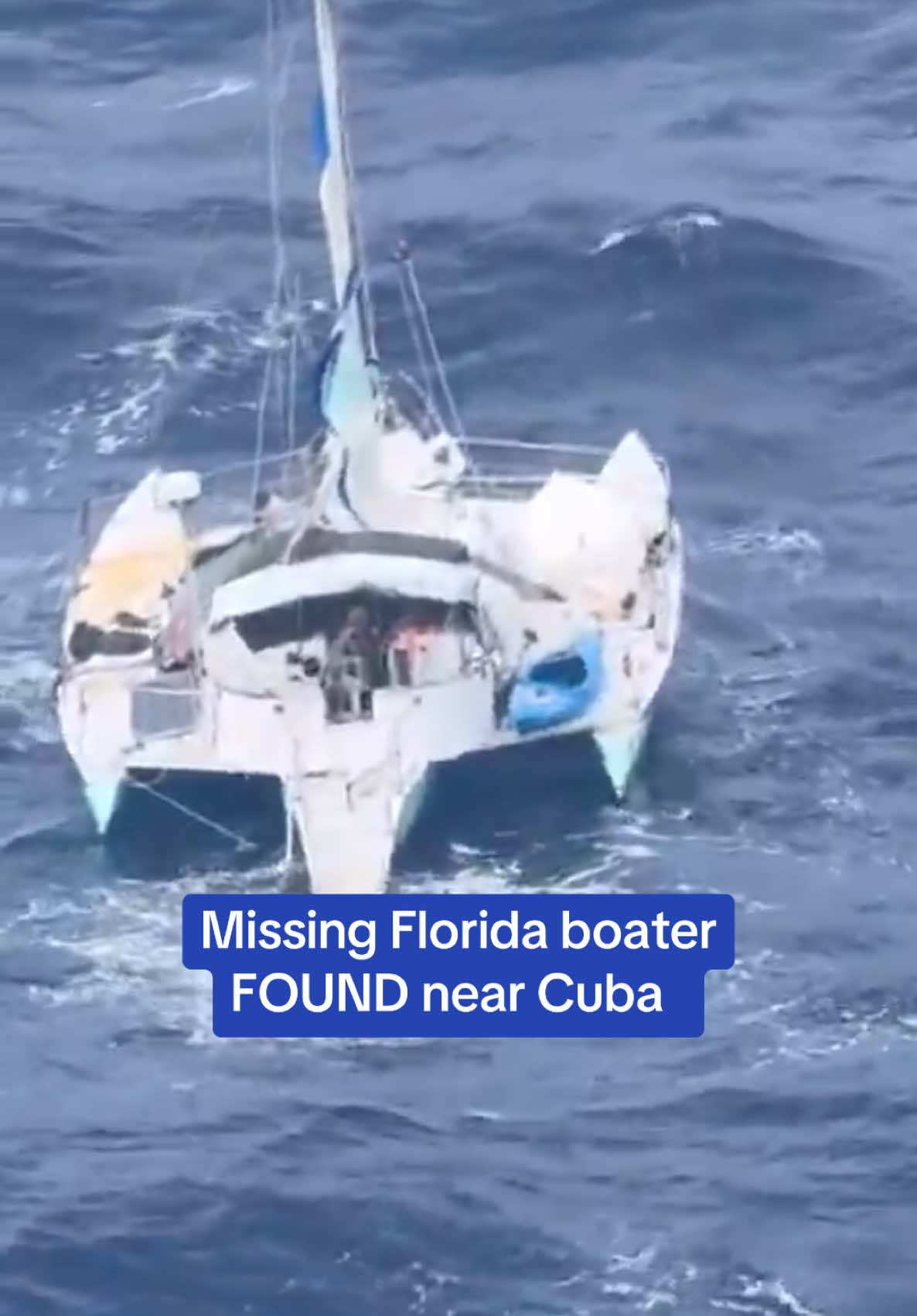 A 74-year-old boater who vanished off the coast of Florida was found in his vessel drifting across international waters. David Diehl was aboard a 30-foot catamaran when he was last heard from on December 4 about 20 miles off Fort Myers in southwest Florida. Diehl was spotted by a cruise ship in waters 30 miles off Cuba.  Read the full story at DailyMail.com. 🎥 X / mnalitt1 #florida #boating #swimming #news #cruise #cuba