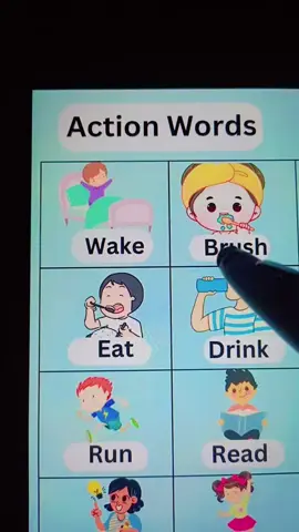 Action words in English for children 🐦🦜