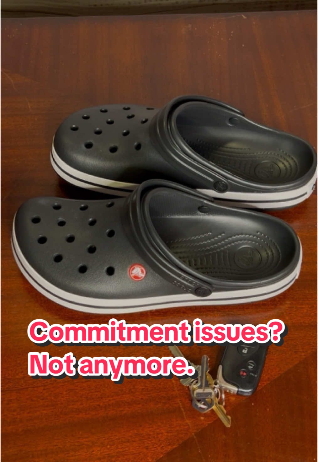 Say goodbye to commitment issues. After trying out an off-brand croc, I committed to my first pair of @Crocs  The ‘Crocband’ seems, well, like something I could wear in public, with a sneaker-style look on the outsole; without sacrificing that classic croc feel they are so well known for. Stay tuned for their journey into the real world. I’m a size 8 or 8.5 depending on the brand, but I got these in 9 and they fit great with socks and barefoot. They are far more comfortable than those fake crocs I had—you get what you pay for and these are usually under or around $50.  What took me so long to get a pair? 5 Stars - #croctalk #fyp #shoes #clogs #apparel #mens #crocs #foryoupage #foryou #productreview #tiktokaffiliate #tiktokcreator #over40 #fitover40 #dadtok #dadsoftiktok 