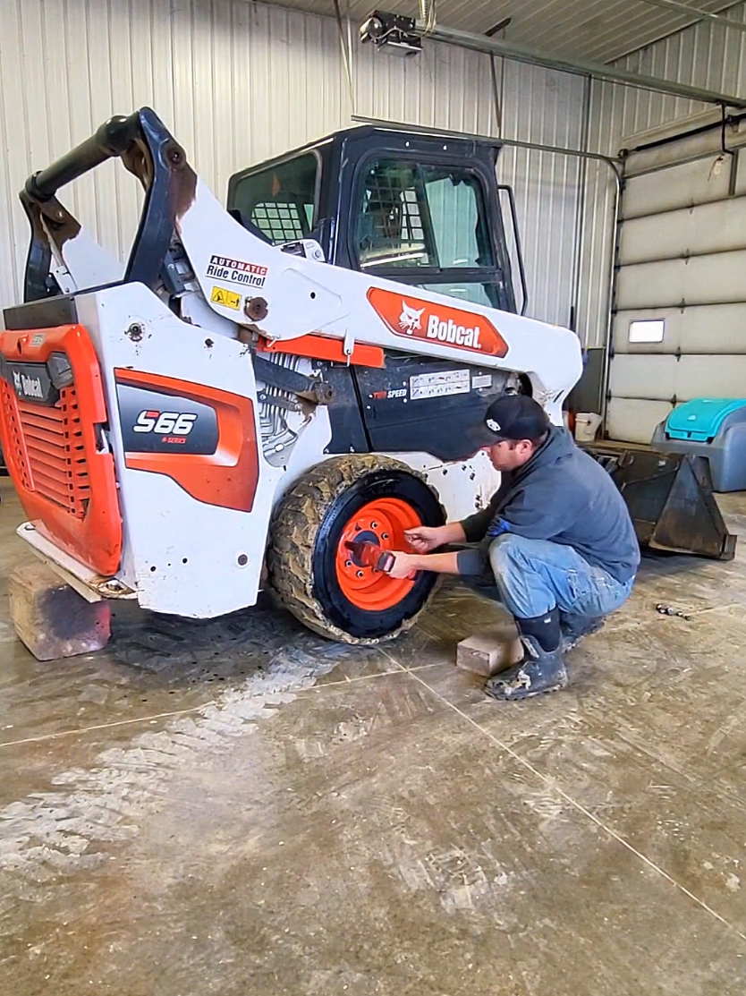 Muddy Buddy tires for the Bobcat! #skidloader #bobcatequipment #agriculture #fyp #farm #farmlife #tractor 