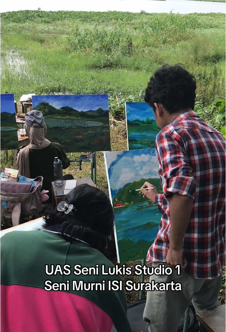 UAS Seni Lukis…… Seni Murni ISI Surakarta  melow😁😎 #academia #senimurni #lukisan 