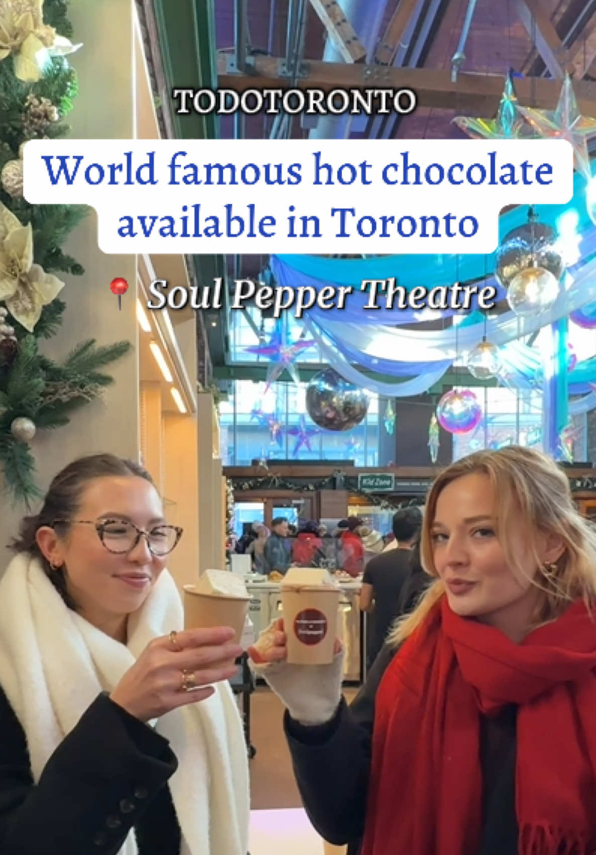 The chocolate lovers will love this airy, rich, pure chocolate hot chocolate! 🍫🎄 #todotoronto #hotchocolate #viral #torontofoodie #newyorkspecialty #iconic #soulpeppertheatre #distillerydistrict #christmas2024