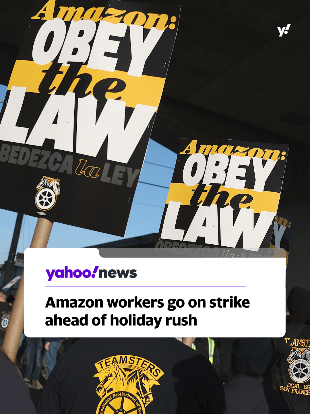 Amazon workers at seven delivery hubs are on strike less than a week before Christmas, after the company refused to meet with the Teamsters union for contract negotiations. Amazon says it doesn't expect the strikes to impact holiday shipments. #news #union #yahoonews #amazondelivery #amazonwarehouse