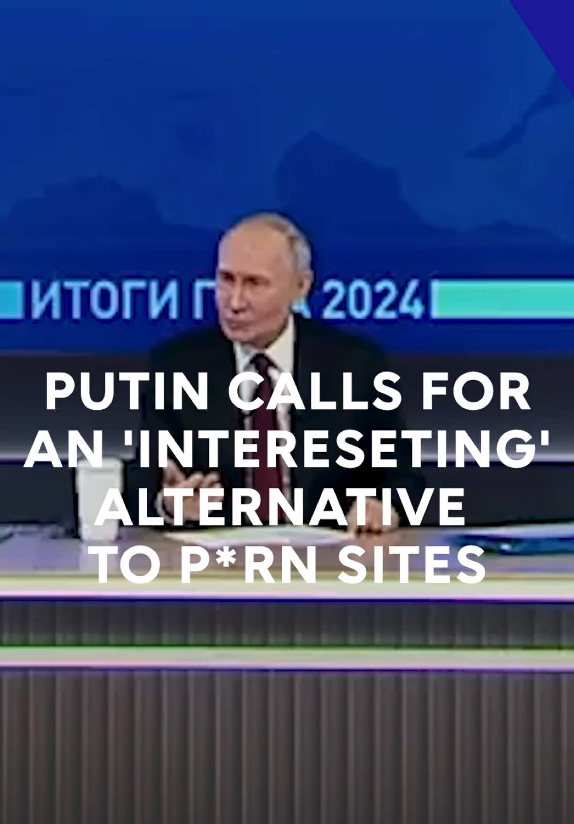 ‘This is not only our problem, other countries too’ - Putin comments on p*rn* in Russia during a press conference.