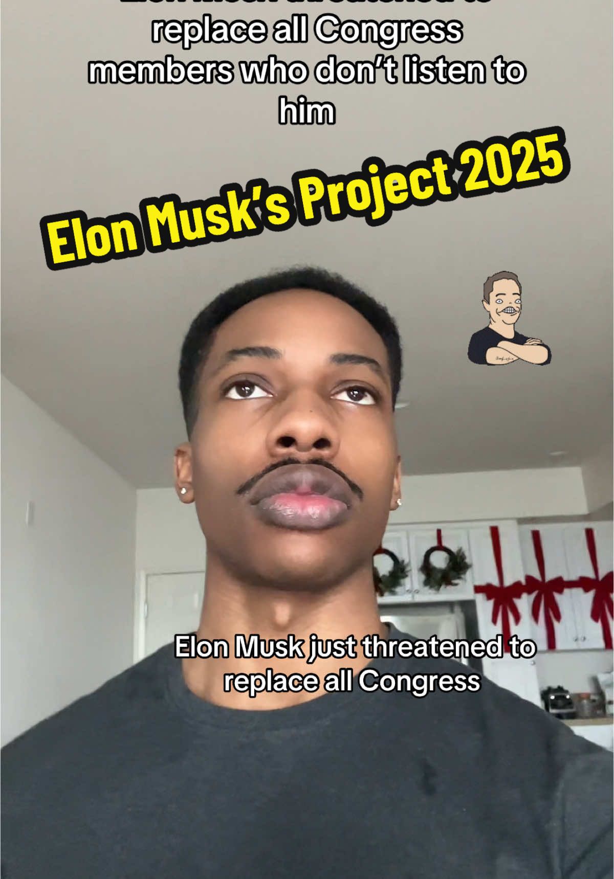 Elon Musk threatened to replace all Congress members who don’t listen to him #elonmusk #project2025 #america #american #congress #fyp #advicefromlouis #news #satire #sarcasm Providing you the news.