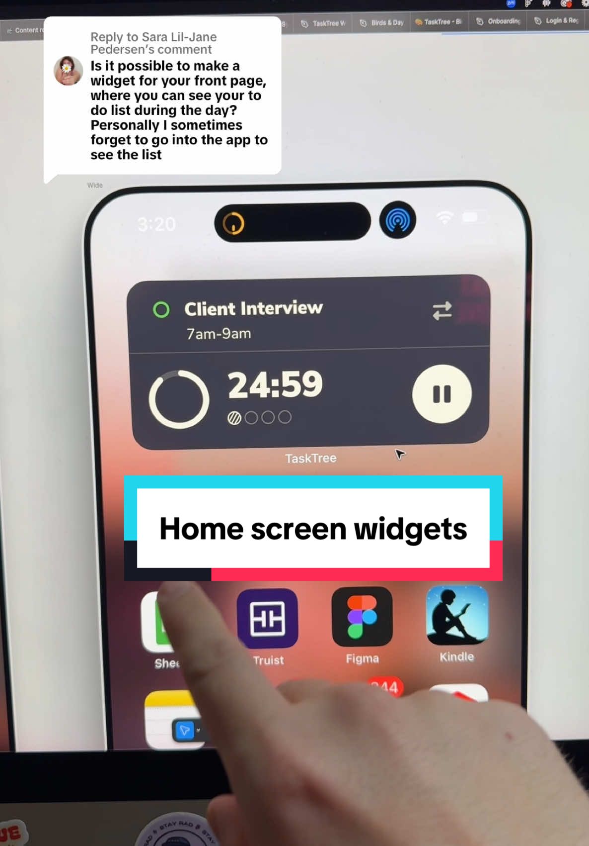 Replying to @Sara Lil-Jane Pedersen how important are home screen widgets to you for our ADHD todo list app, TaskTree?