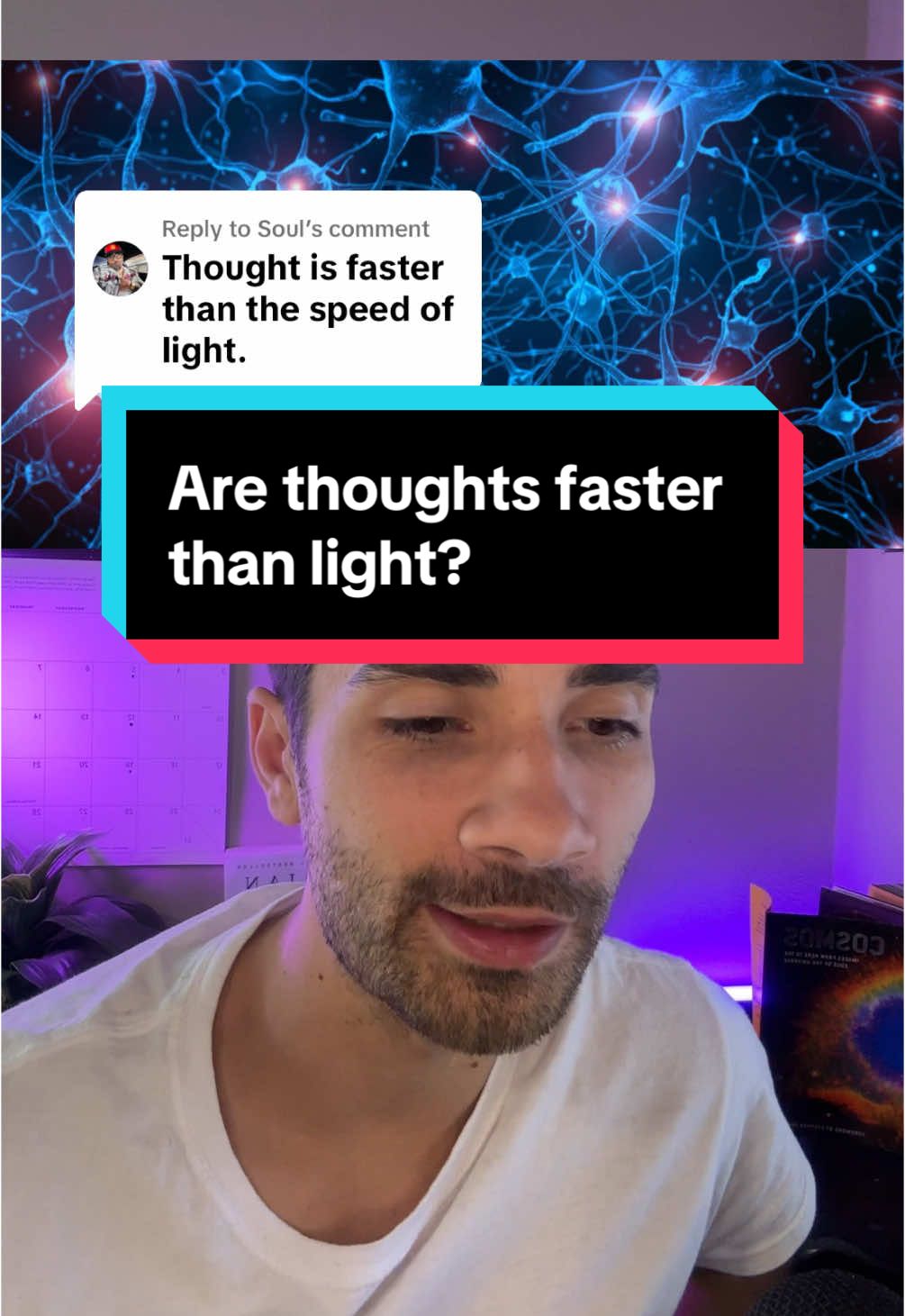 Replying to @Soul Are thoughts faster than light? #science 