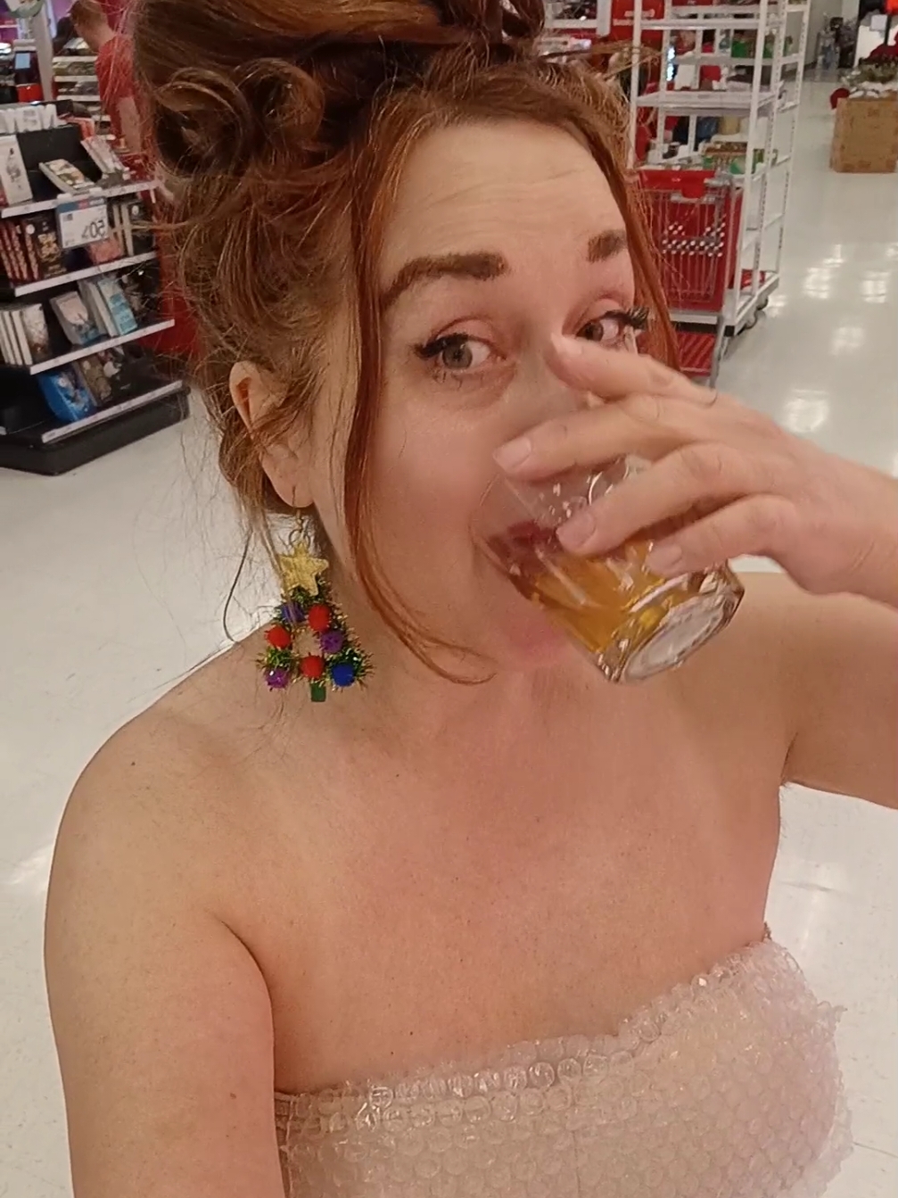 Tequila and Bubble wrap Christmas #holidays #fun #shopping #tequilashot #target #christmas 