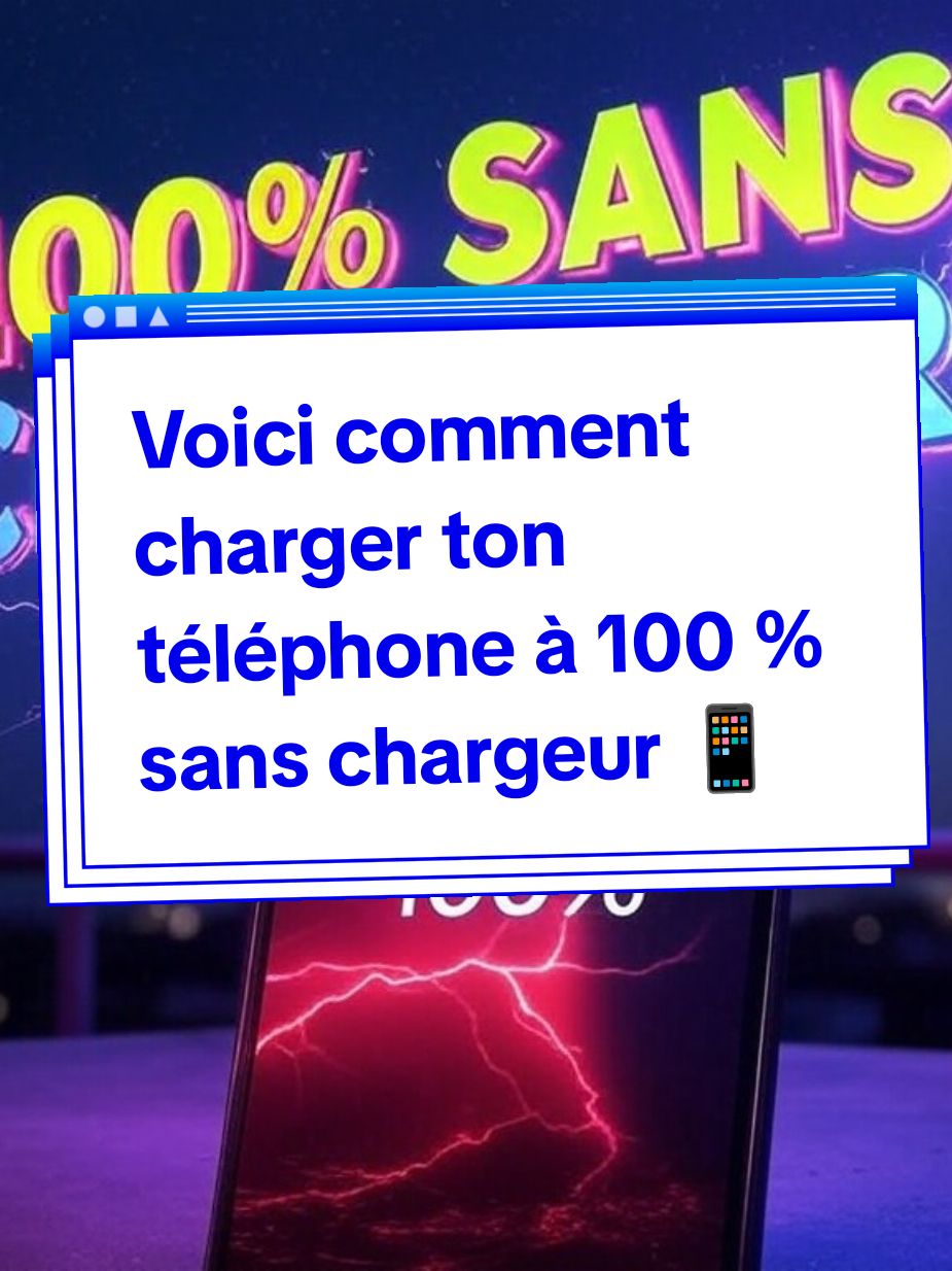 Charge Ton Téléphone à 100% SANS Chargeur ! Astuce Incroyable 🤯