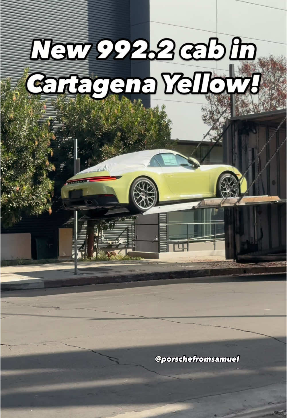 Ask for Samuel & get this Cartagena Yellow 992.2 convertible… . #porsche911 #porsche992 #porsche 