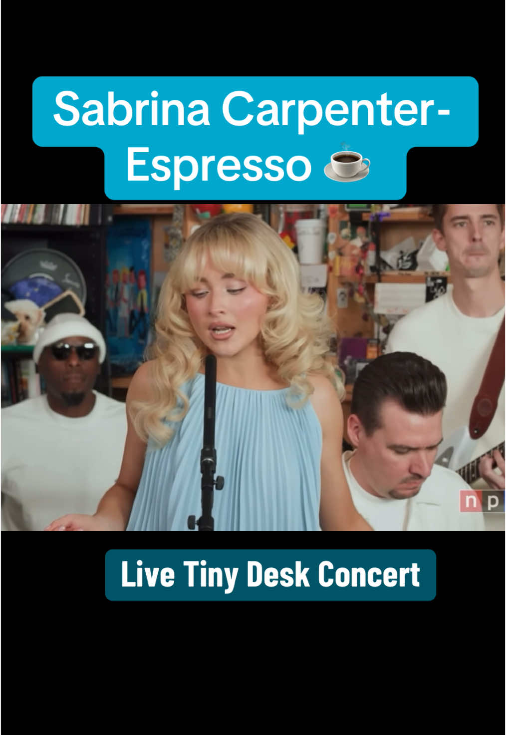 Sabrina Carpenter Espresso #sabrinacarpenter #sabrina #shortnsweet #npr #tinydesk #livemusic #musictok 