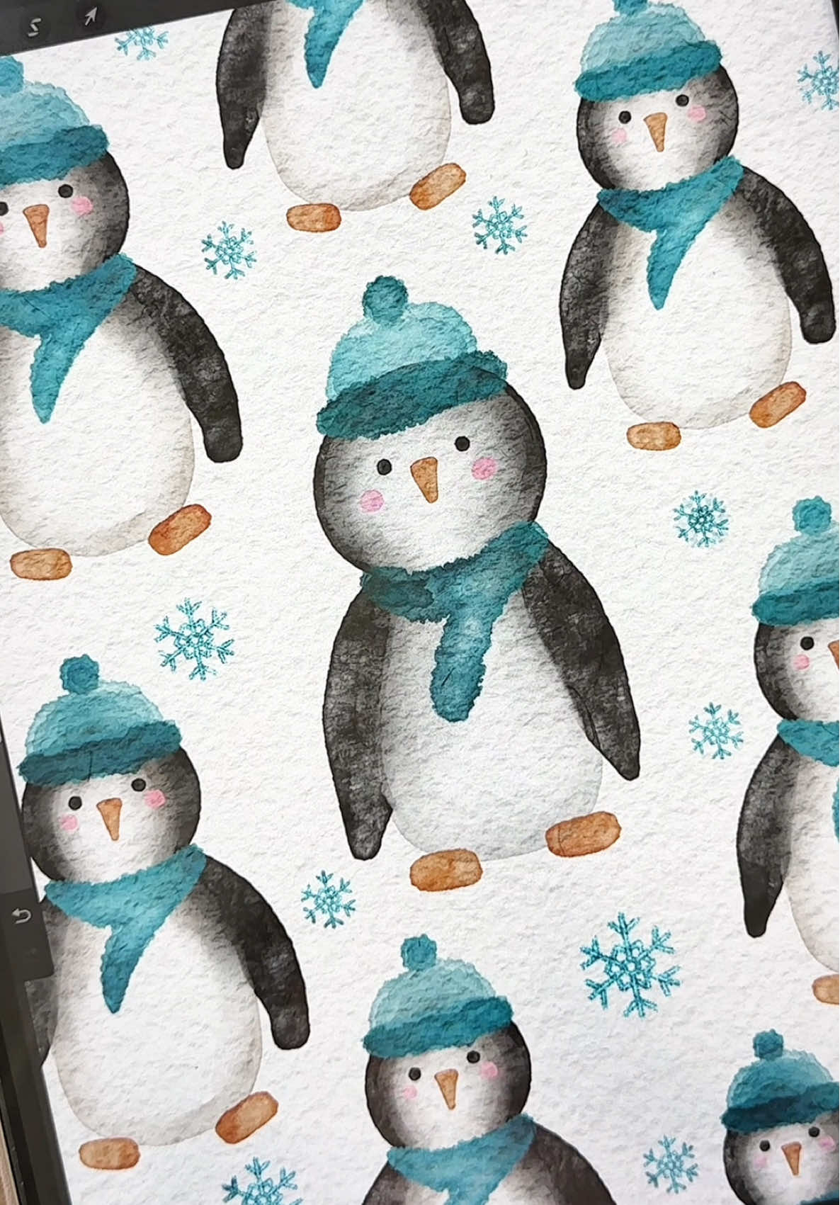 draw a cute penguin with me in this easy tutorial for procreate on your iPad! 🐧❄️⛄️ I’m using the digital watercolour brushes and canvas set from my website which is linked in my bio 🤍 . . #procreateart #procreate #digitalart #drawwithme #procreatetutorials #etsystickershop #designwithme #stationery #christmas #christmastiktok #winter #drawingtutorial #digitalwatercolor #penguin 