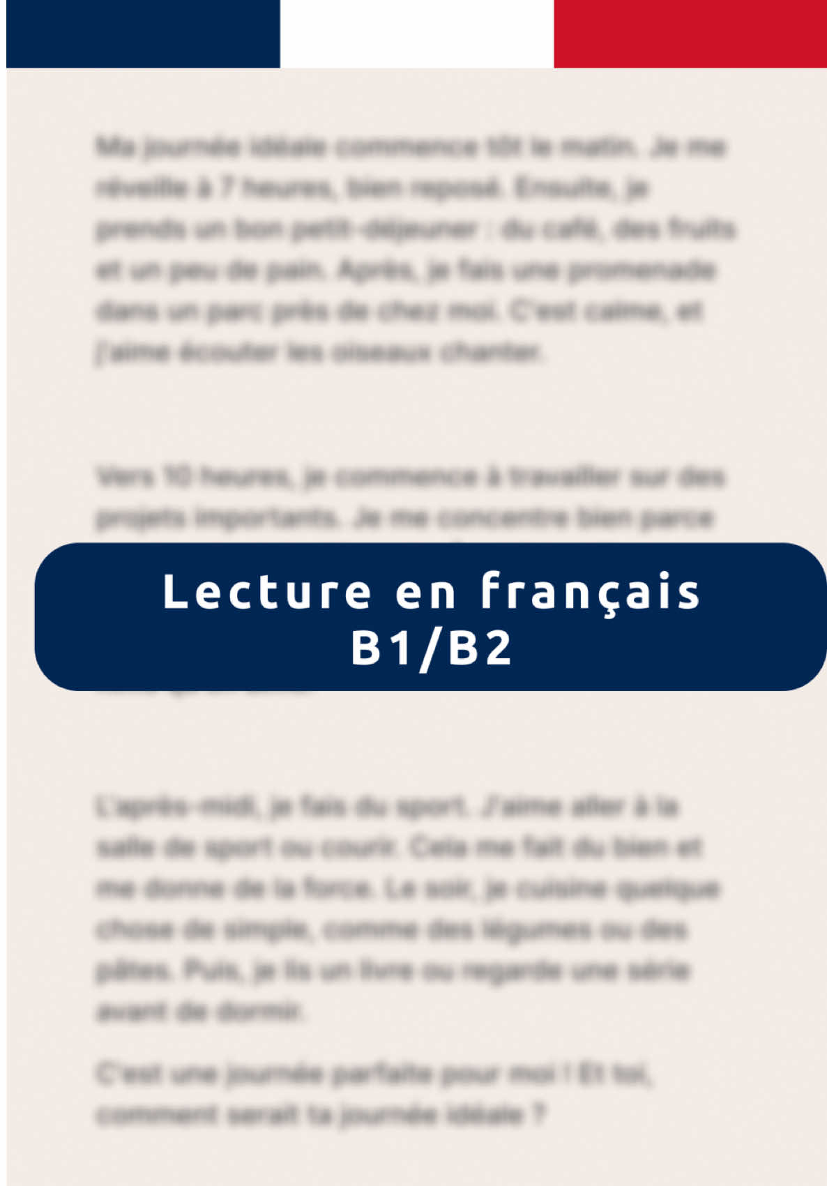 Lecture en français. Niveau B1-B2. #FrenchForBeginners #FrenchLearning #FrenchDialogue #french #learnfrench #françaispourdébutants #ApprendreLeFrançais #ConversationFrançaise #FrançaisLangue #VocabulaireFrançais #françaisfacile #pratiquerançaise #languefrançaise #françaisfacile #lecture 