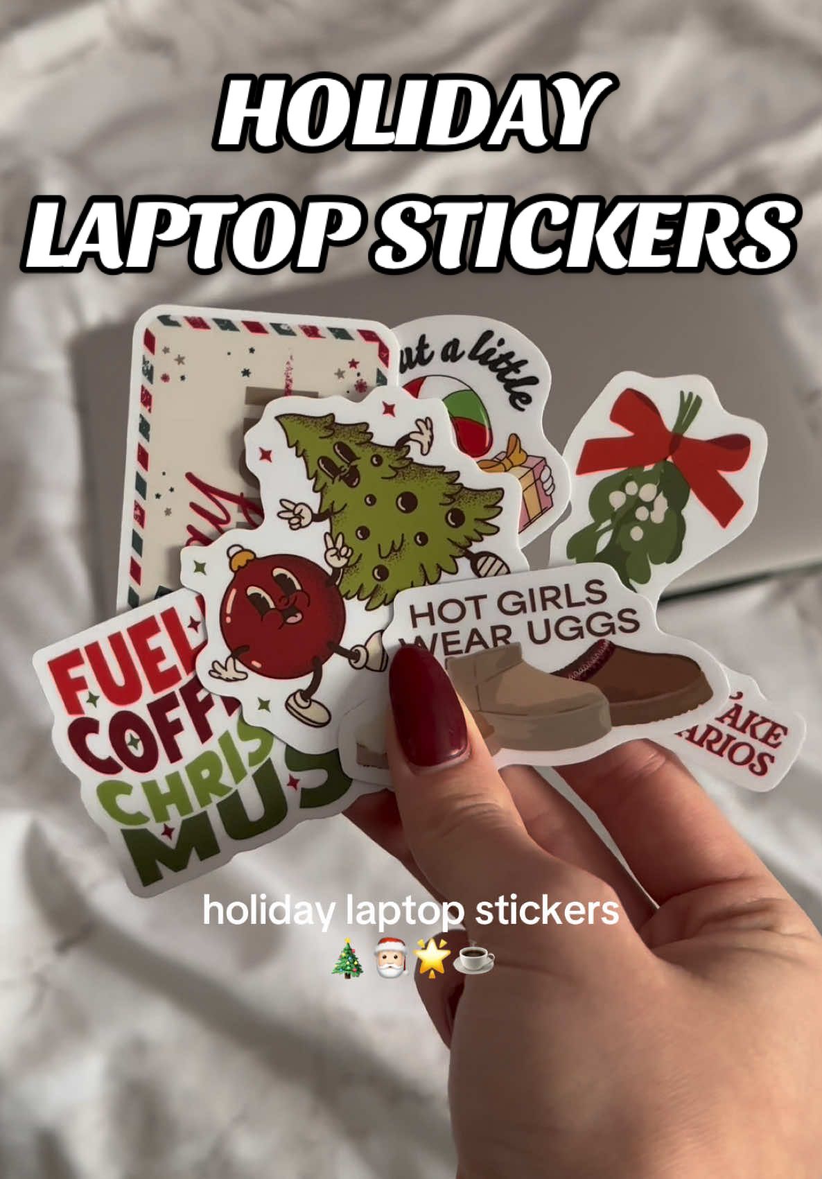 feeling jolly 💚 #laptopstickers #stickeryou #customstickers #holidaytiktok #holidayvibes #christmastiktok 