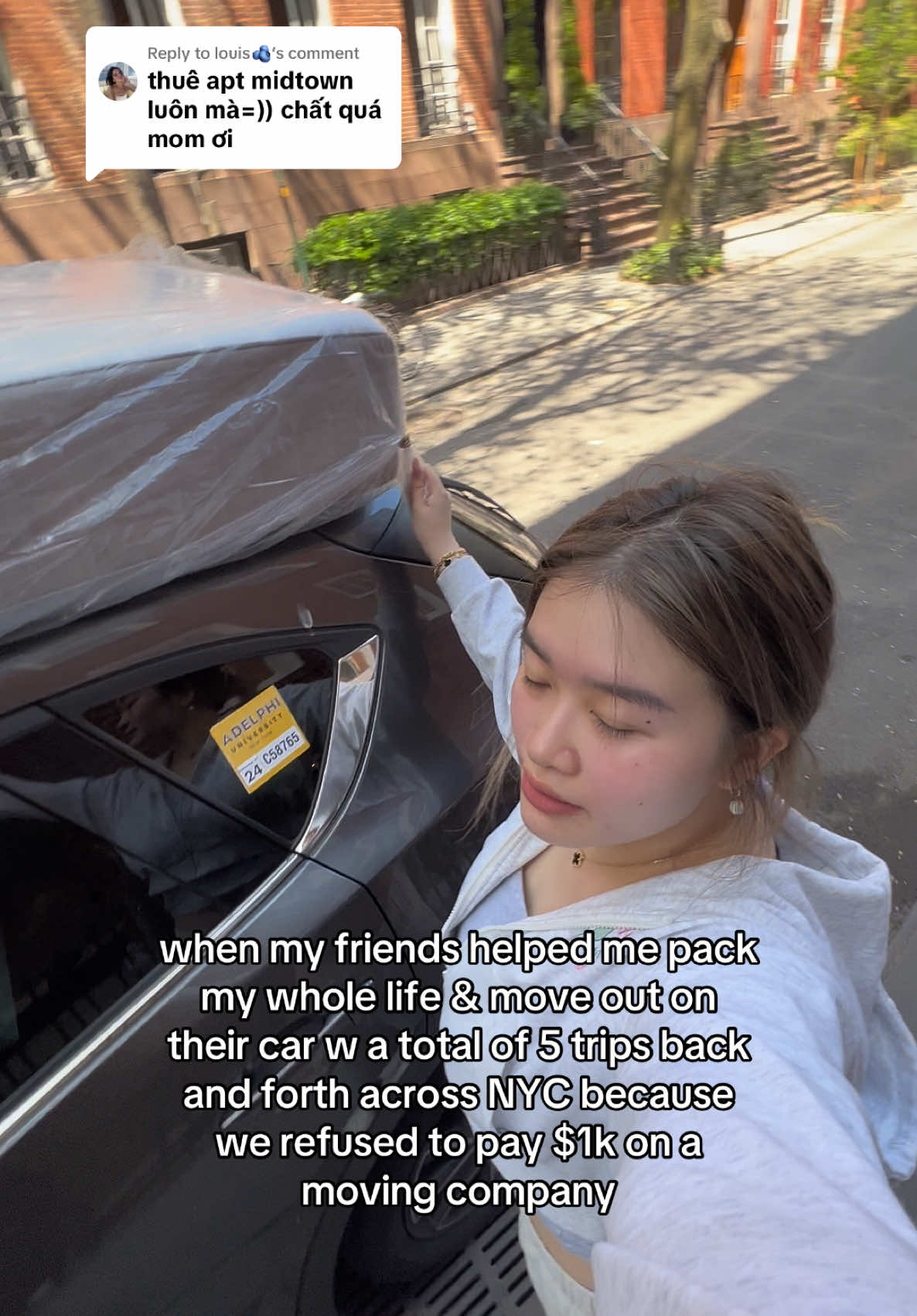 Replying to @louis🫐 we carried my mattress on the car :)) just 3 20 yr olds in nyc #apartmenttour #movingout #movingday #movingvlog #apartmenttherapy #nyu #westvillage #ktown #midtown #nycapartment #nycapartmenttour #viet #vietnamese #asian #asiantiktok #fypシ #fyppppppppppppppppppppppp #internationalstudent #studyabroad #nyclife #nyctiktok #nycblogger #trending #xuhuong #xuhuongtiktok #duhoc #duhocsinhmy #duhocmy #duhocsinh #makeup #skincare #fashion #OOTD #contentcreator #funny #meme #relatable #douyin #giaitritonghop #giaitritiktok #lamdep #chamsocda #makeuptutorial #review #vietnamesegirl #saigonese #funnymoments #budgeting #newyorkuniversity #collegegotmelike #livingalone #bestfriend #friendsreunion #friendship #bestfriendsforever 