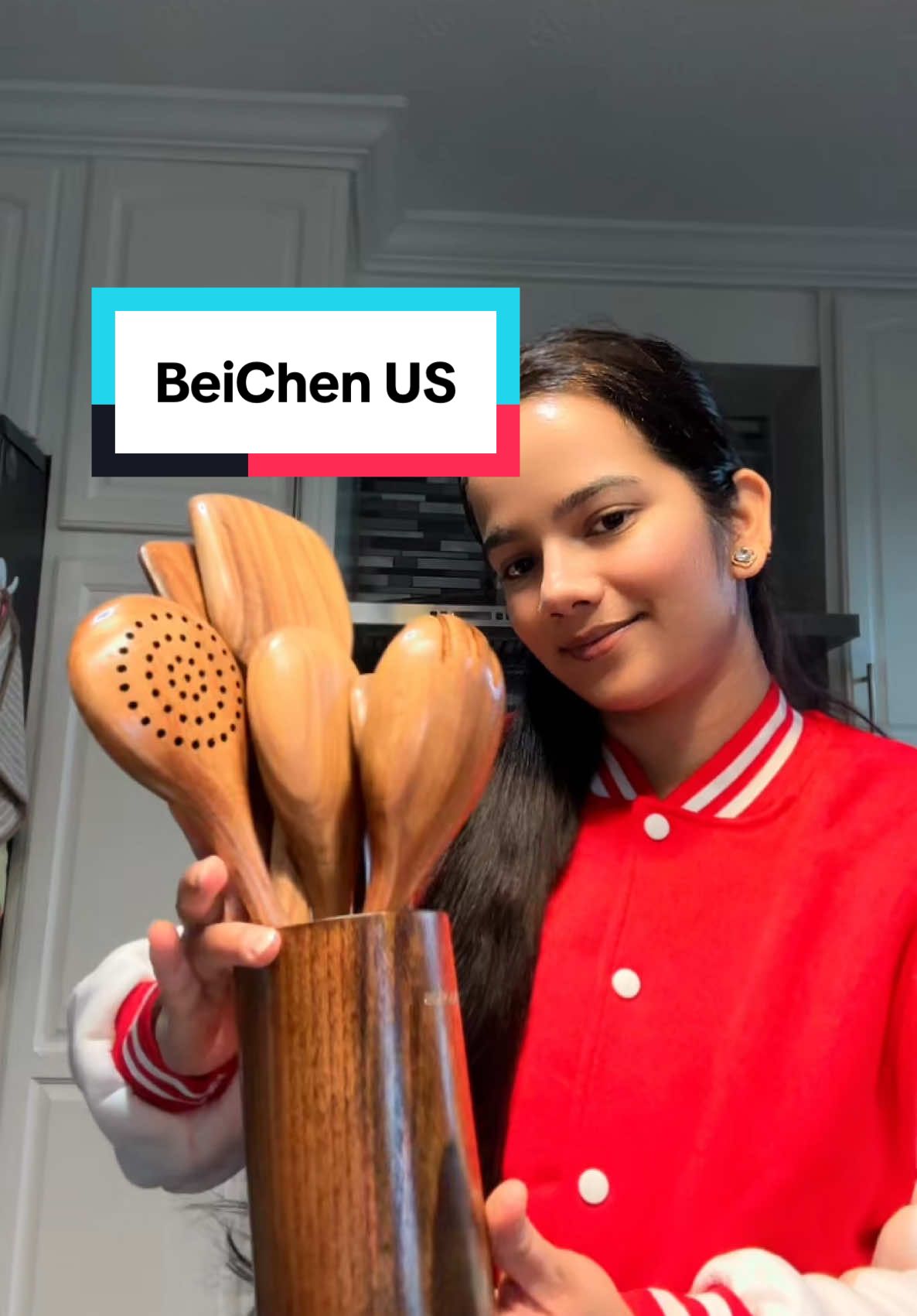 Mooues Cooking Spoons, Safe and Pollution-Free Natural Teak Kitchen Set with Comfortable Grips Spatulas Wooden Utensils Bamboo kitchenutensil#@BeiChen US#fypシ #foryoupageofficiall #fypシforyouuuuuu #foryou 