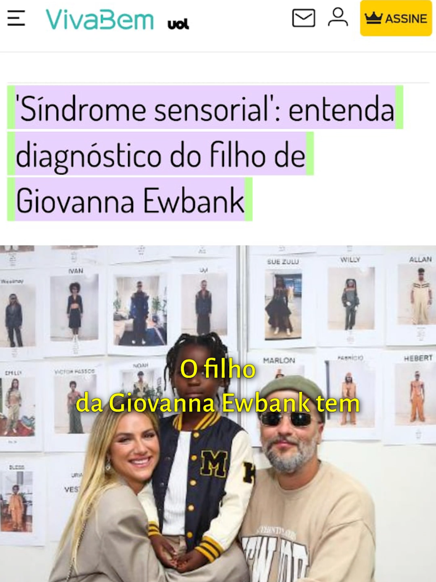 O filho da Giovanna Ewbank possui síndrome sensorial e isto está ficando cada vez mais comum em nossa sociedade por causa desses motivos… 🤔 Você sabia que problemas de processamento sensorial estão se tornando cada vez mais comuns? Isso mesmo! 🌟 Quer entender mais sobre isso e descobrir como podemos criar uma sociedade mais inclusiva e acolhedora? Assista ao vídeo completo e saiba mais! 📹💬 . . . #SíndromeSensorial #Inclusão #SaúdeMental #Conhecimento #GiovannaEwbank #Família #Autismo #BemEstar