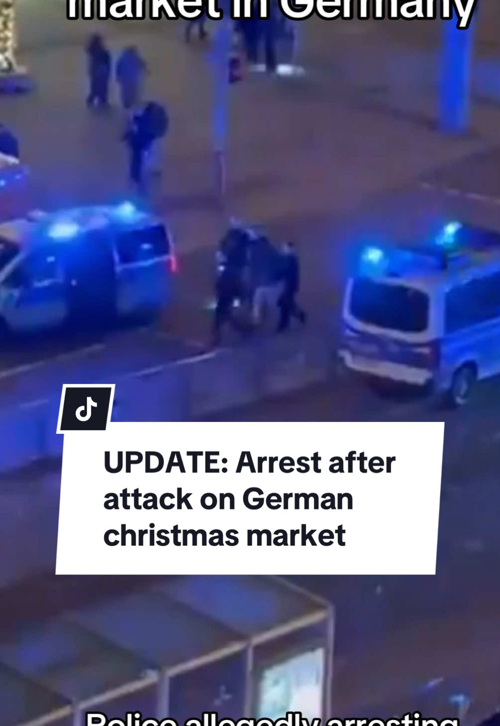 🚨BREAKING UPDATE: #Police allegedly arrested the man who drove into a crowd of people on a #christmas #market in #magdeburg in #germany  The crime vehicle is supposed to be a dark BMW. According to a local newspaper at least eleven were k*lled in the attack.  60 to 80 people are said to have been injured, according to the rescue service.