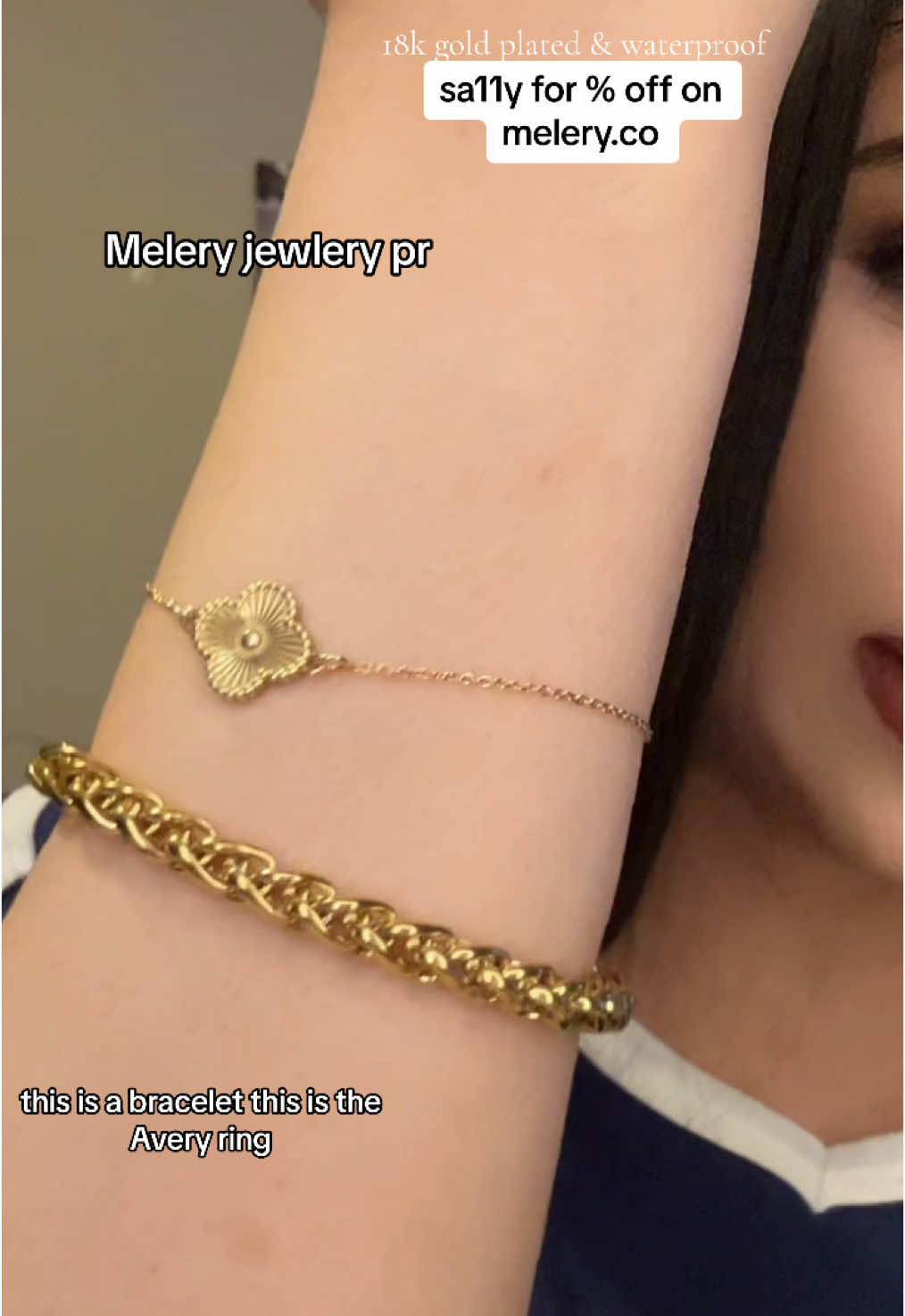 Thank youuu @Melery_official use code sa11y guys😝😝#prhaul #fyp #explore #prunder5k #meleryjewelry #goldjewelry #waterproofjewelry #18kgoldplated #goldbracelet #goldring #fyppp 