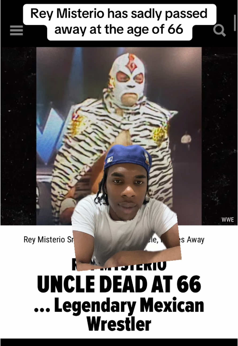 Rey Mysterio has passed away 🕊️ #greenscreen #news #WWE #wwfwrestling #mondaynightraw #wrestlingtiktok #reymysterio #fyppp 