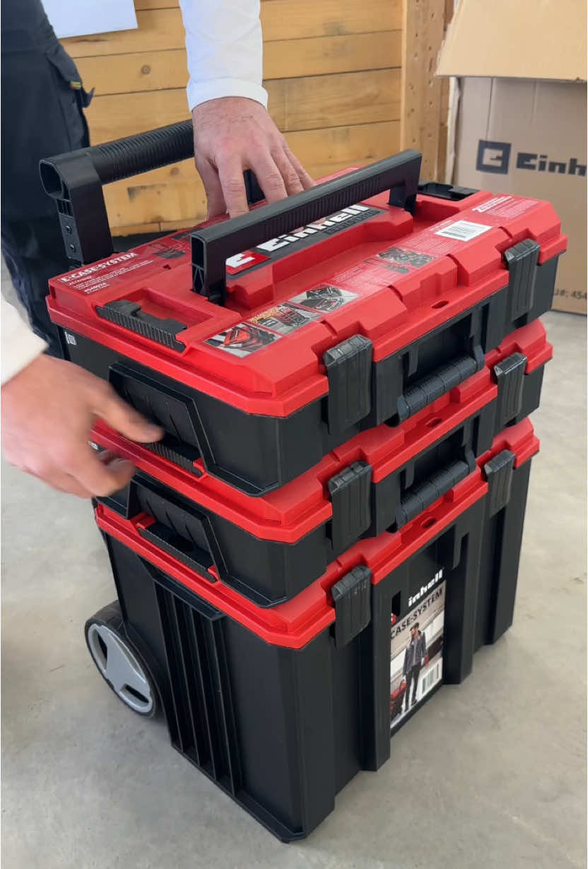 The @Einhell Canada E-Case rolling tool case set 😁👍 #tools #toolstorage 