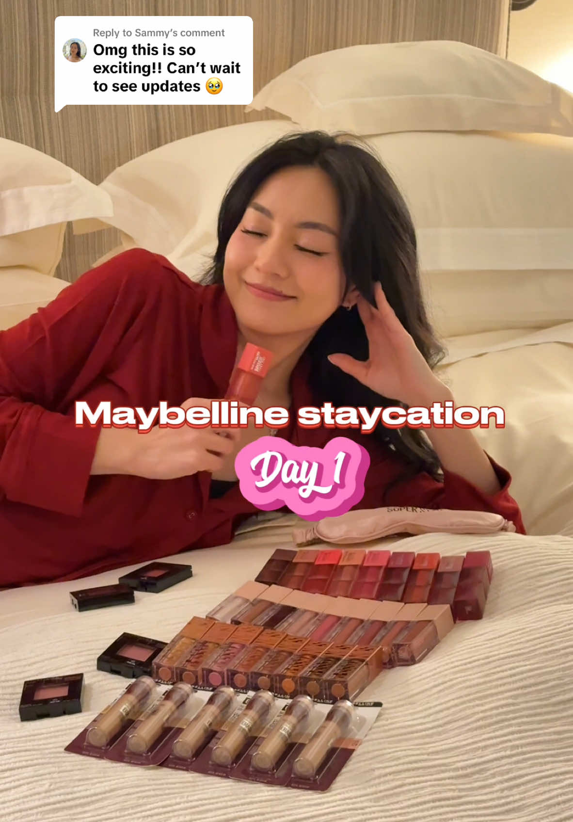 Replying to @Sammy Day 1 at Maybelline staycation in New York! I am so grateful for all of you! Thank you @Maybelline NY for having me! Thanks @Brooke Hagel for drawing me ❤️ I made so many new friends @KBell 🫶🍒 @Kripa Patel Joshi @lex @* ₊˚✧ Isabella! ✧˚₊ *