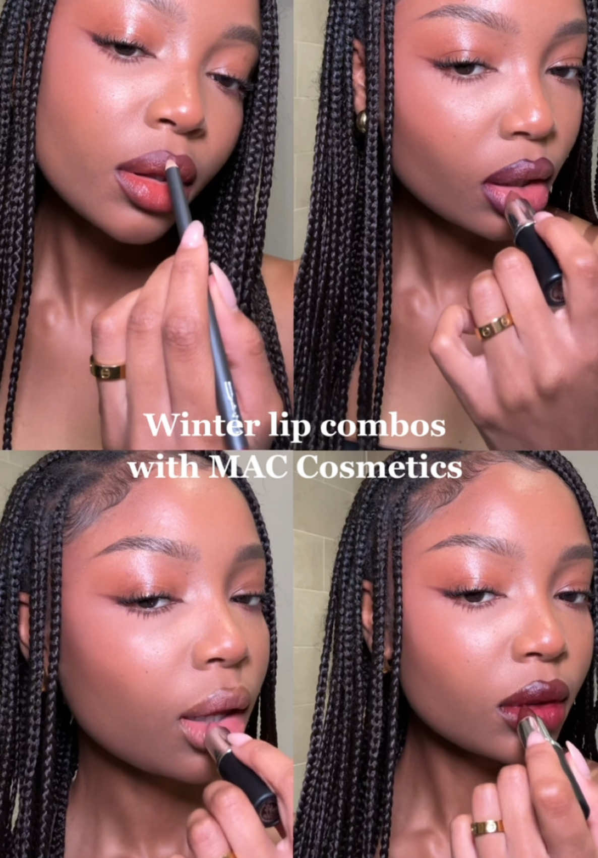 4 lip combos to try this season with @maccosmetics, also featured in an article with @essence, linked in my bio for yall 🥹❤️