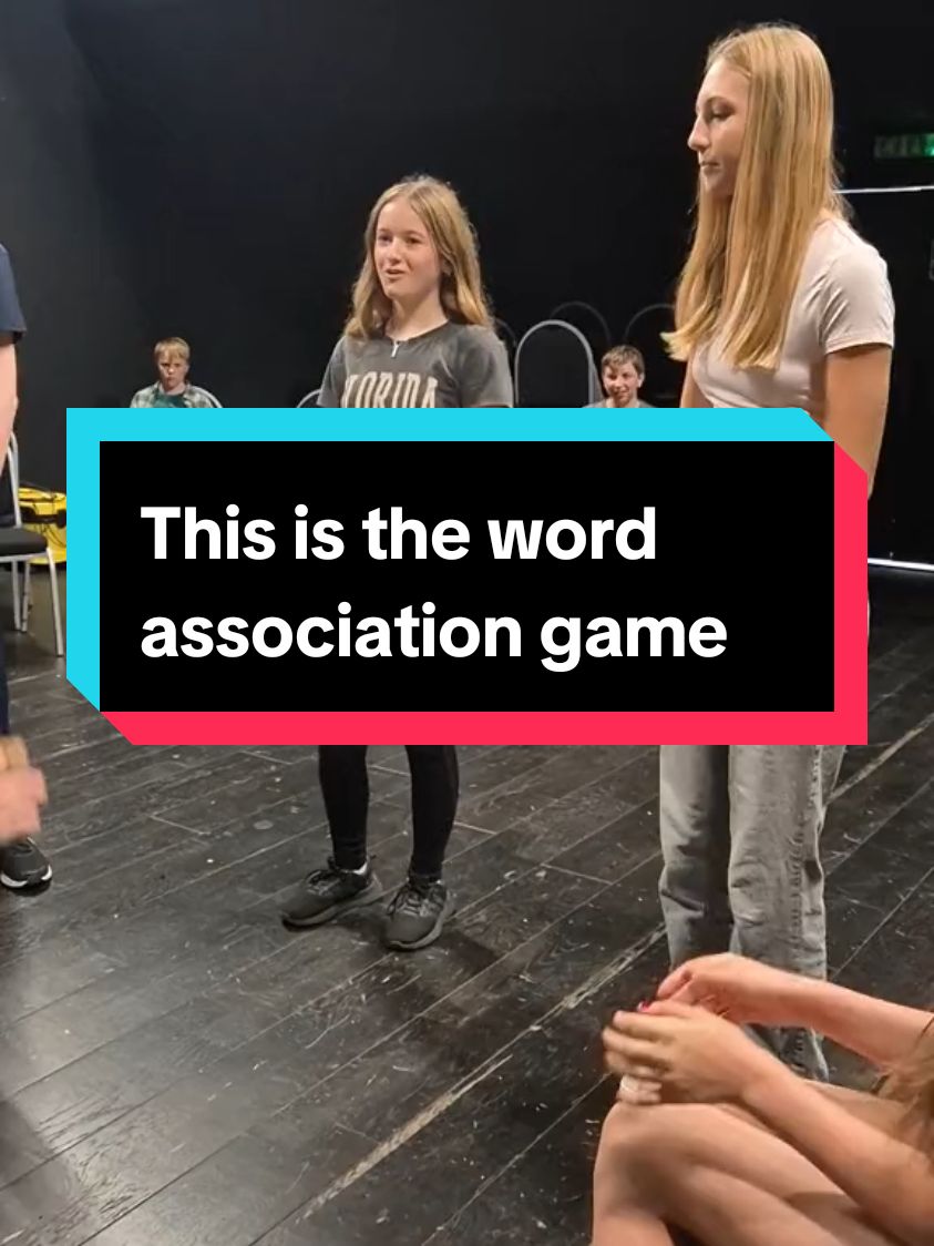 This game is called word association.  Fantastic for clearing the mind before doing improvisation. It's also really interesting to see what associations different people with different brain types come up with. Fun game using gamification and time pressure for focus. #dramagame #wordassociation #games #partygame #dramaclass #gamesforkids 