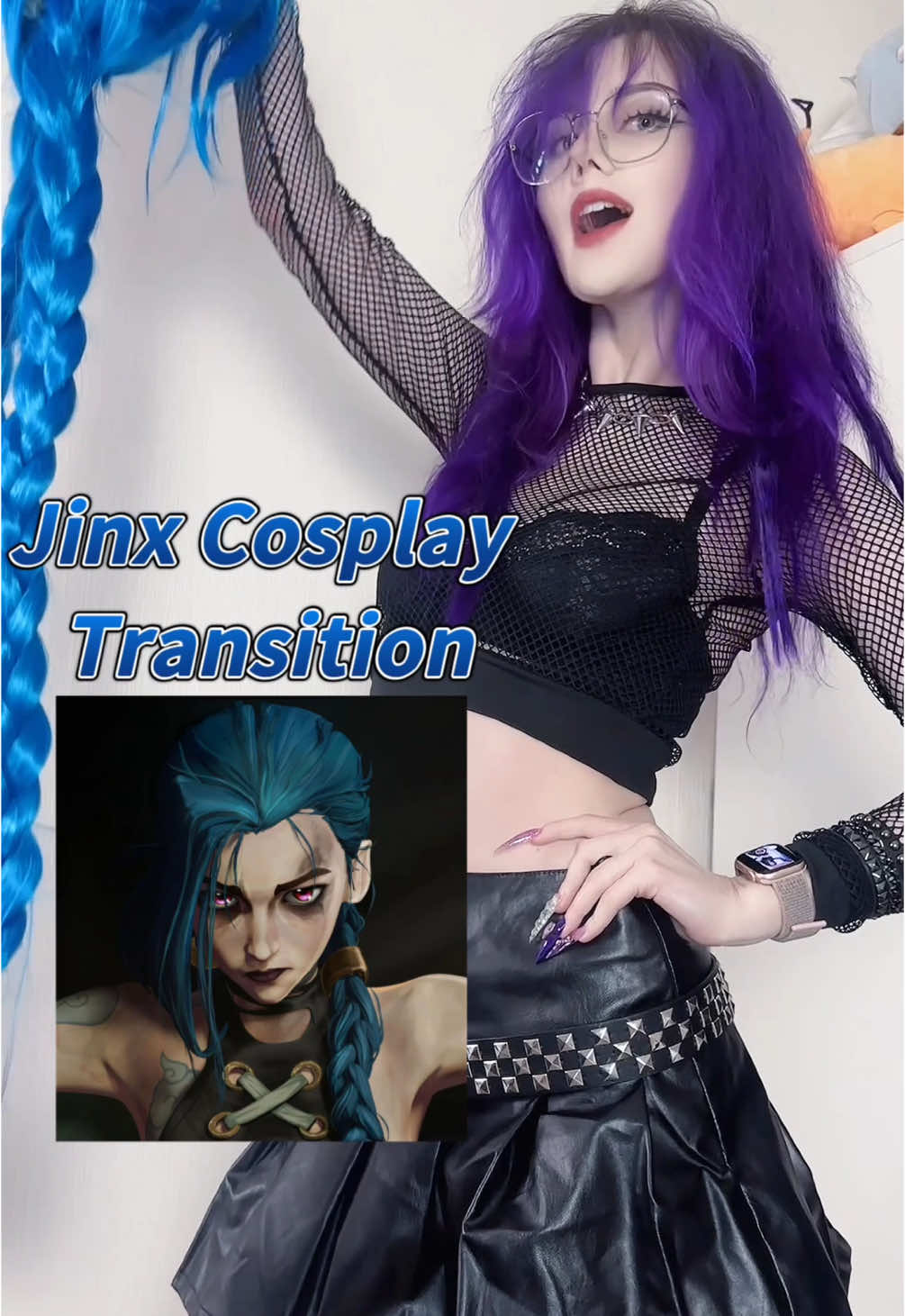 She’s here - - Ig: _hi_im_lei 🌙 #cosplaygirl #animegirl #cosplayer  #fyp #anime #cosplay #goth #gothic #alt #alternative #alternativefashion #alternativegirl #egirl #egirls #jinx #jinxcosplay #arcane #arcanejinx #arcaneedit #arcanelegends #vi #arcanevi #cosplaytransformation #cosplaytransition #caitlyn #jinxarcane