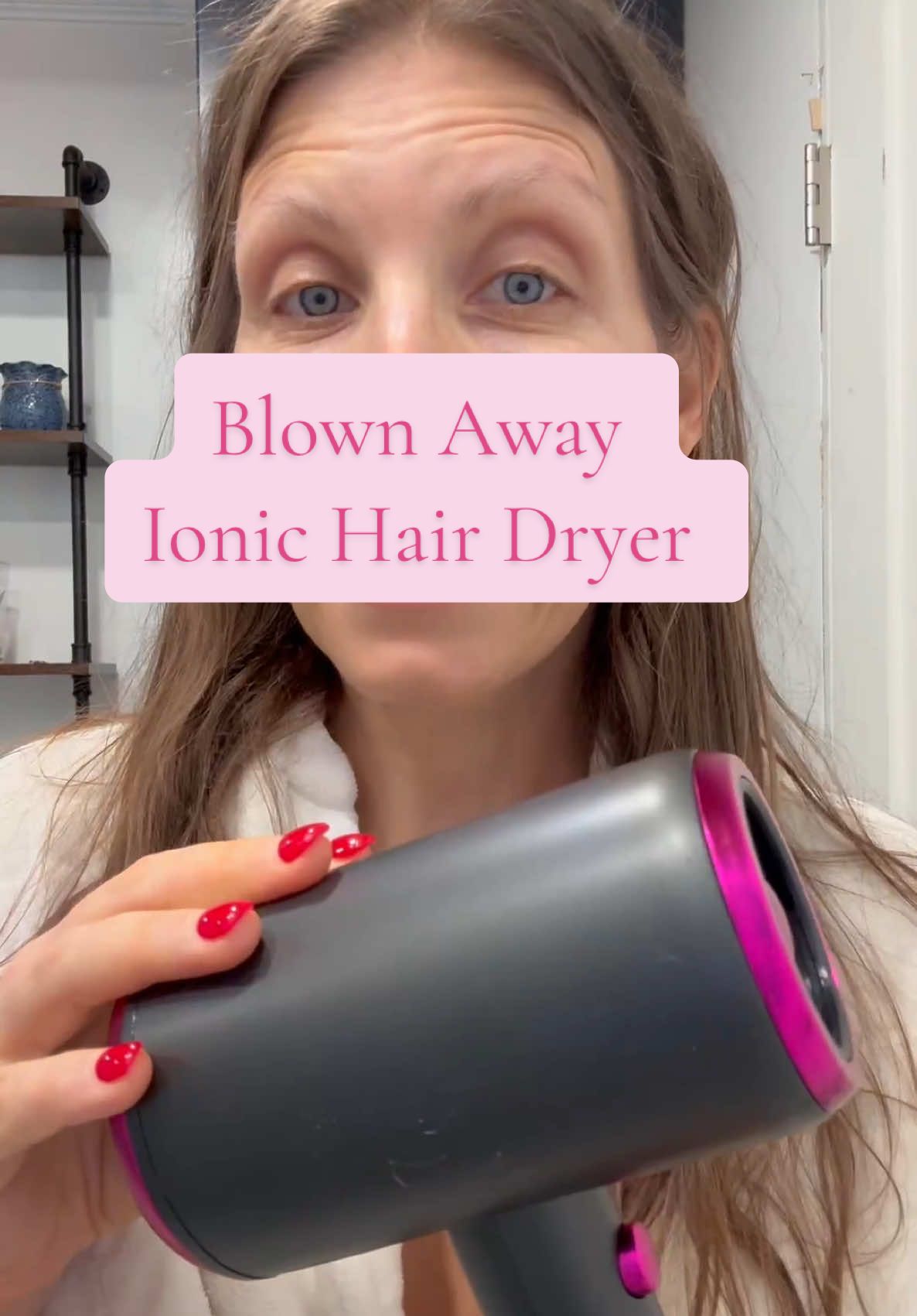 Looking to be blown away?  This Ionic Hair Dryer might be small, but it is powerful.  Three settings, a bunch of accessories, and many different color choices to choose from! Blow your hair in minutes and grab your Ionic Hair Dryer today! #hairdryer #hairtool #dryer #ionic #haircareproducts #hairproducts #hairproductsyouneed #difusser #straighthair #curlyhairroutine 