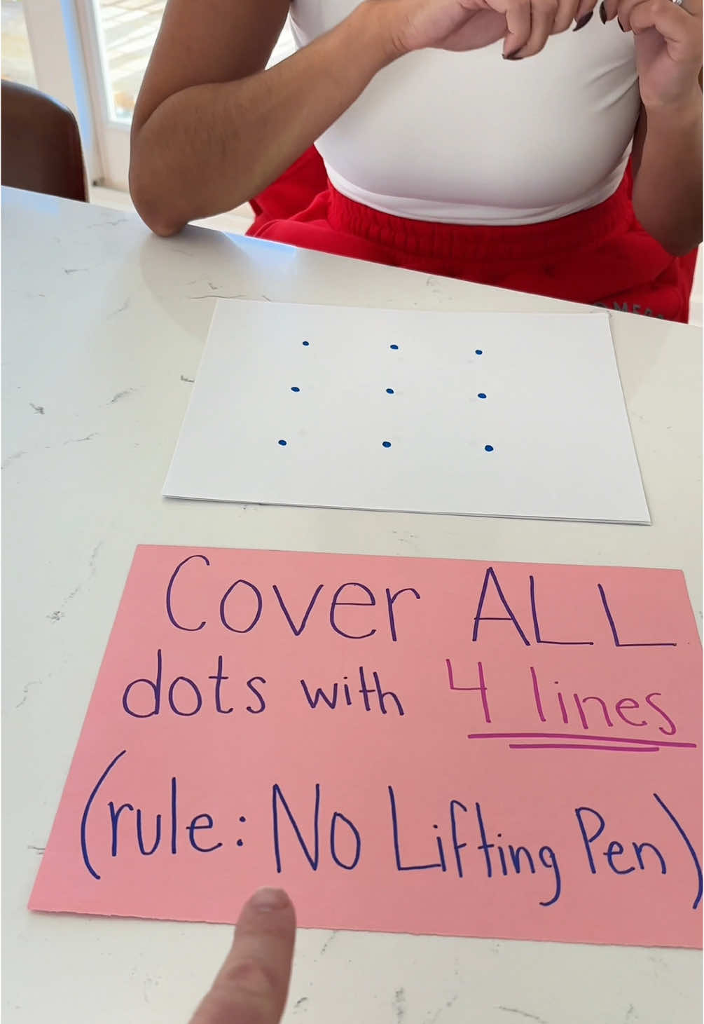 Cover all dots with 4 lines #brainteaser #creatorsearchinsights 