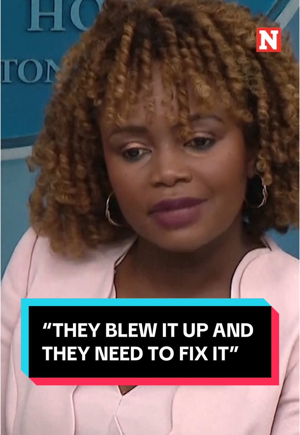 #WhiteHouse Press Secretary Karine Jean-Pierre criticized House Republicans for their decisions, stating that they acted under the direction of President-elect #DonaldTrump and #ElonMusk and said the #GOP needed to resolve the mess they created, emphasizing that it is not President #JoeBiden's responsibility to fix it. #news #newsweek #politics #congress 