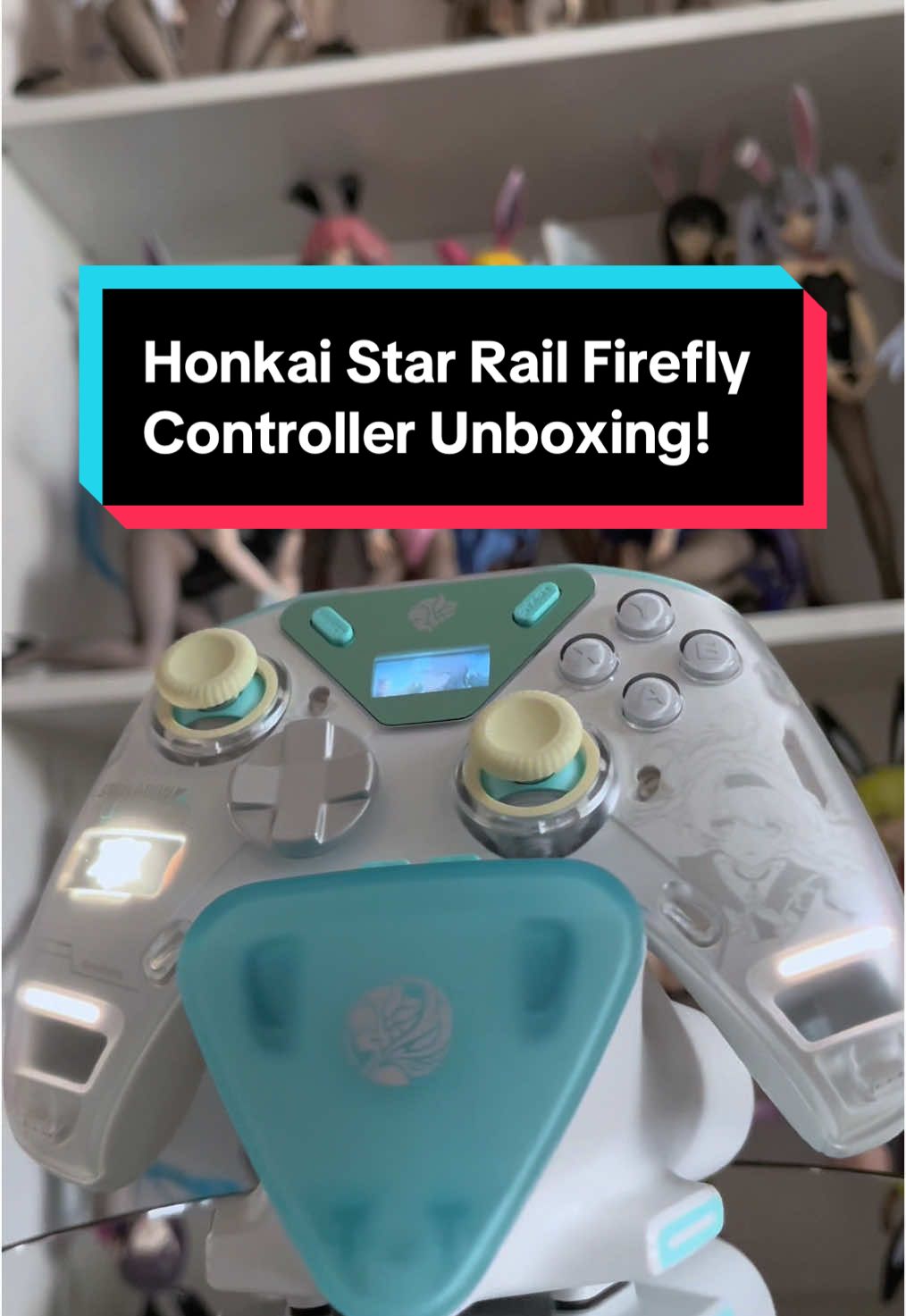 Unboxing the Honkai Star Rail Firefly Controller! Limited Edition! My Firefly controller finally arrived and I love it! The controller registers like an Xbox Controller so you can use it on almost anything! I’ve used mine on my PC, IPad, and Switch! My favorite part is that you have a GIF of Firefly looking at you while you’re playing haha. Firefly best girl! Limited Edition includes the magnetic charging stand and SAM metal badge. #anime #animegirl #animefyp #uwu #bunnygirl #figurecollection #figurecollector #animefigures #animefigure #HonkaiStarRail #firefly #starrail