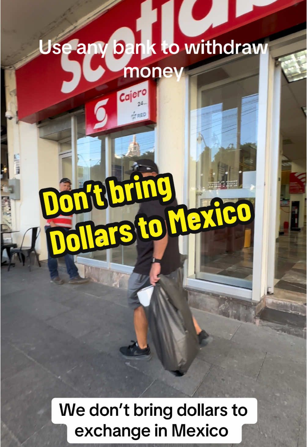 Don’t bring dollars to exchange in Mexico, Use any Bank ATM. #mexico #travel #traveling #pesos #exhange #money #traveltips #tip #hacks #michoacan #mexicocheck #fyp #sahuayo 