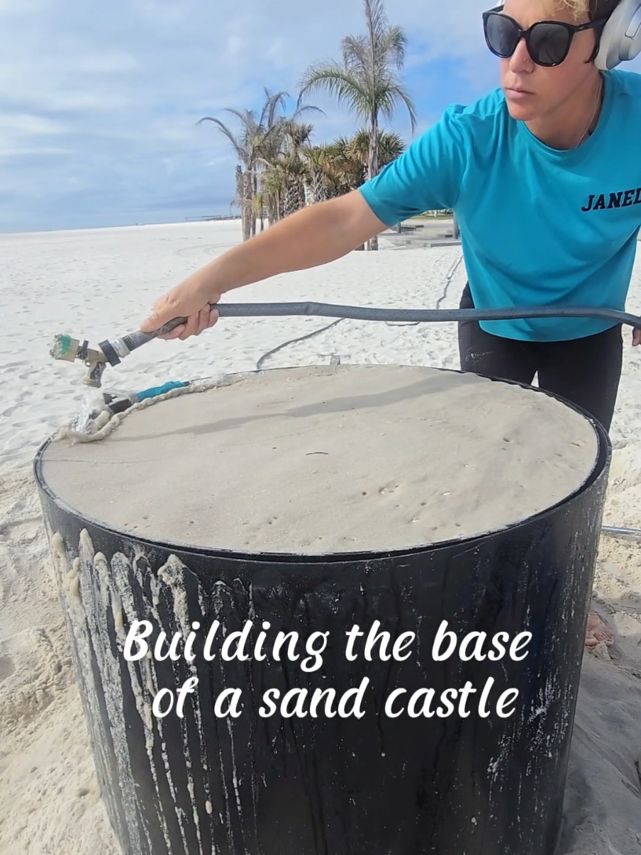 💪 How many gallons?  #asmr #sandasmr #beach #sandcastle #sandsculpture #oddlysatisfying #satisfying #DIY 